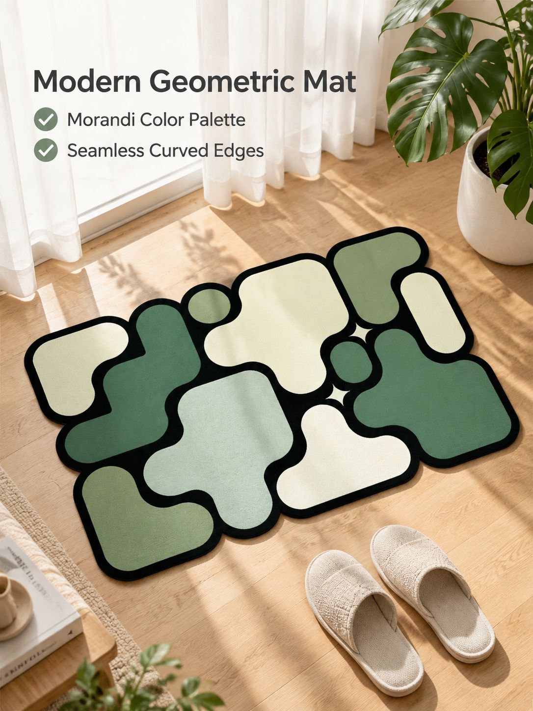 Water absorbing anti slip quick drying bathroom floor mat