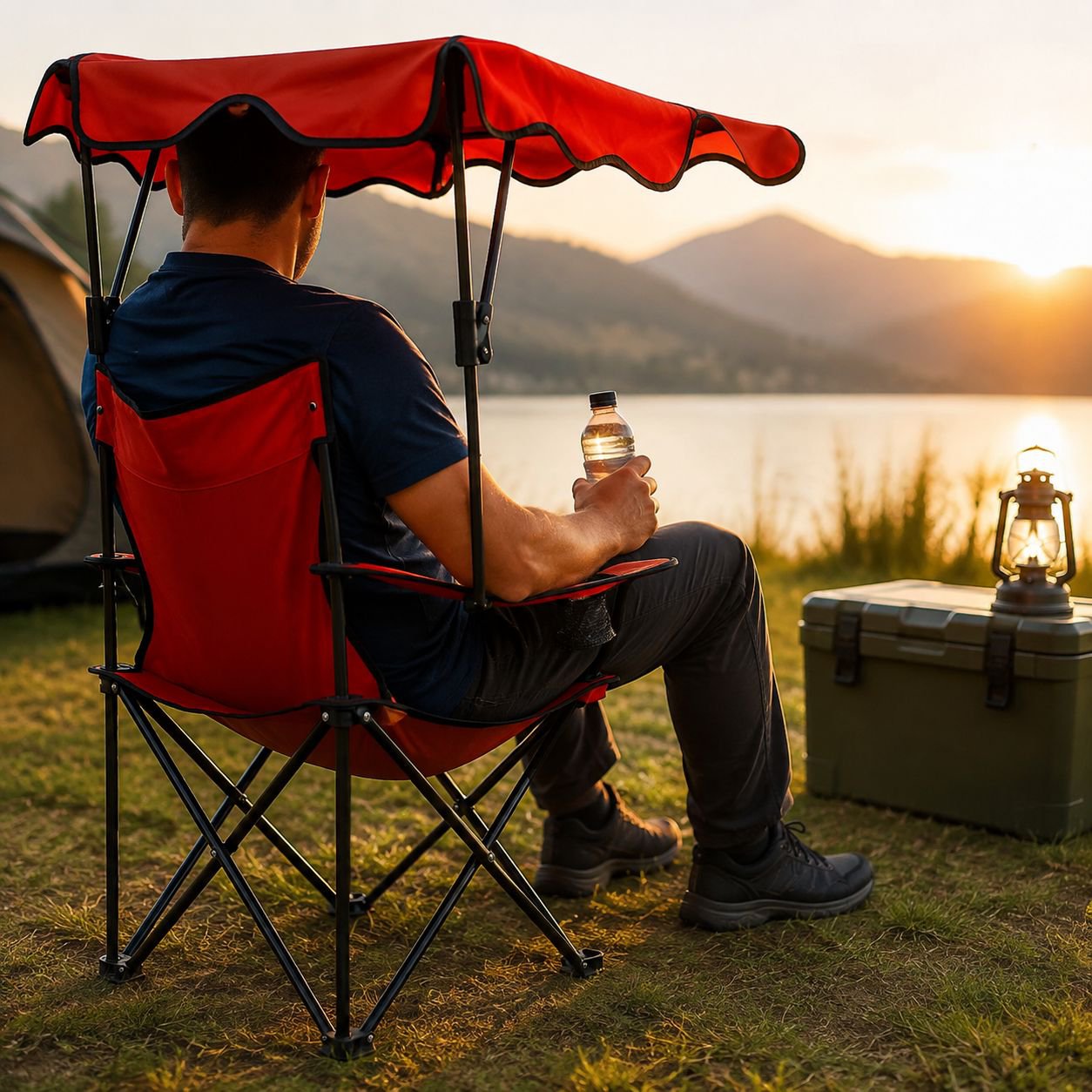 Chaise de camping pliante militaire allemande tout-terrain