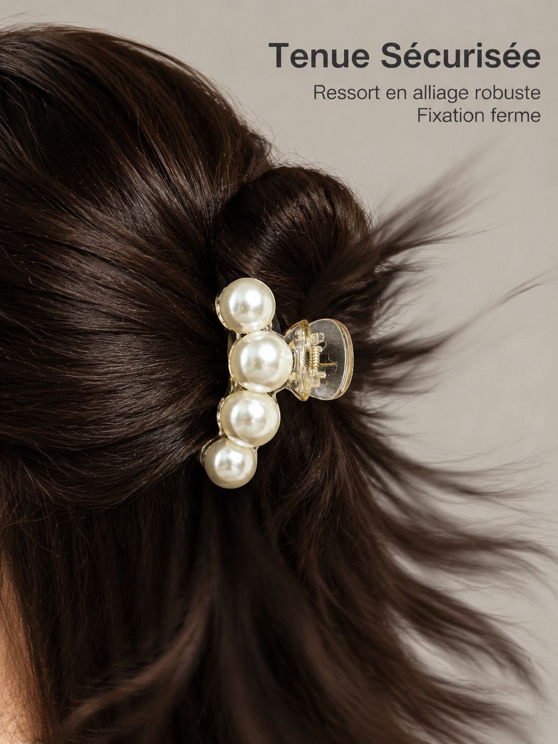 Pearl hair clip, simple Korean style hair accessory, large, medium and small sizes, elegant hair acc