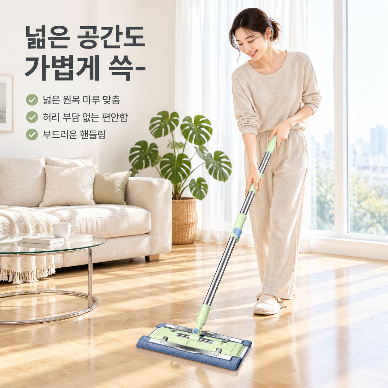 한 번에 깨끗! 게으른이용 물걸레