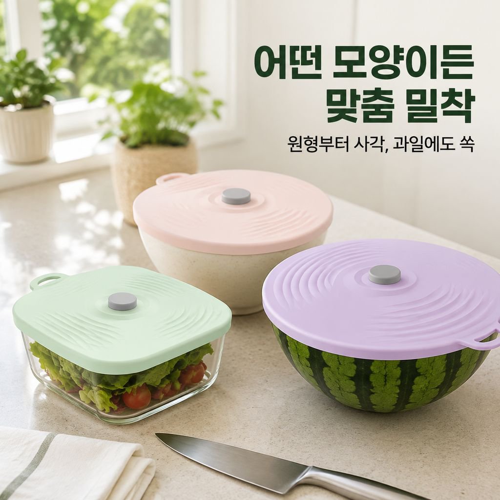 실리콘 식품 보관 뚜껑