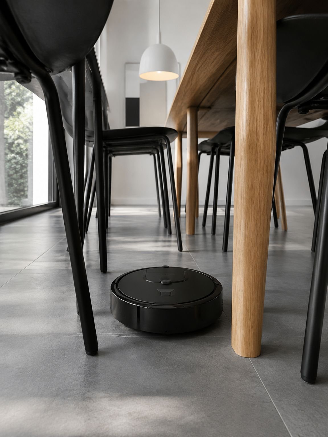Automatischer Staubsaugerroboter mit Treppensensor starke Saugleistung für Tierhaare und Teppiche