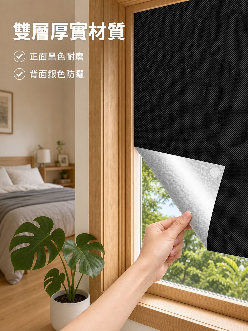免打孔便攜遮光窗簾