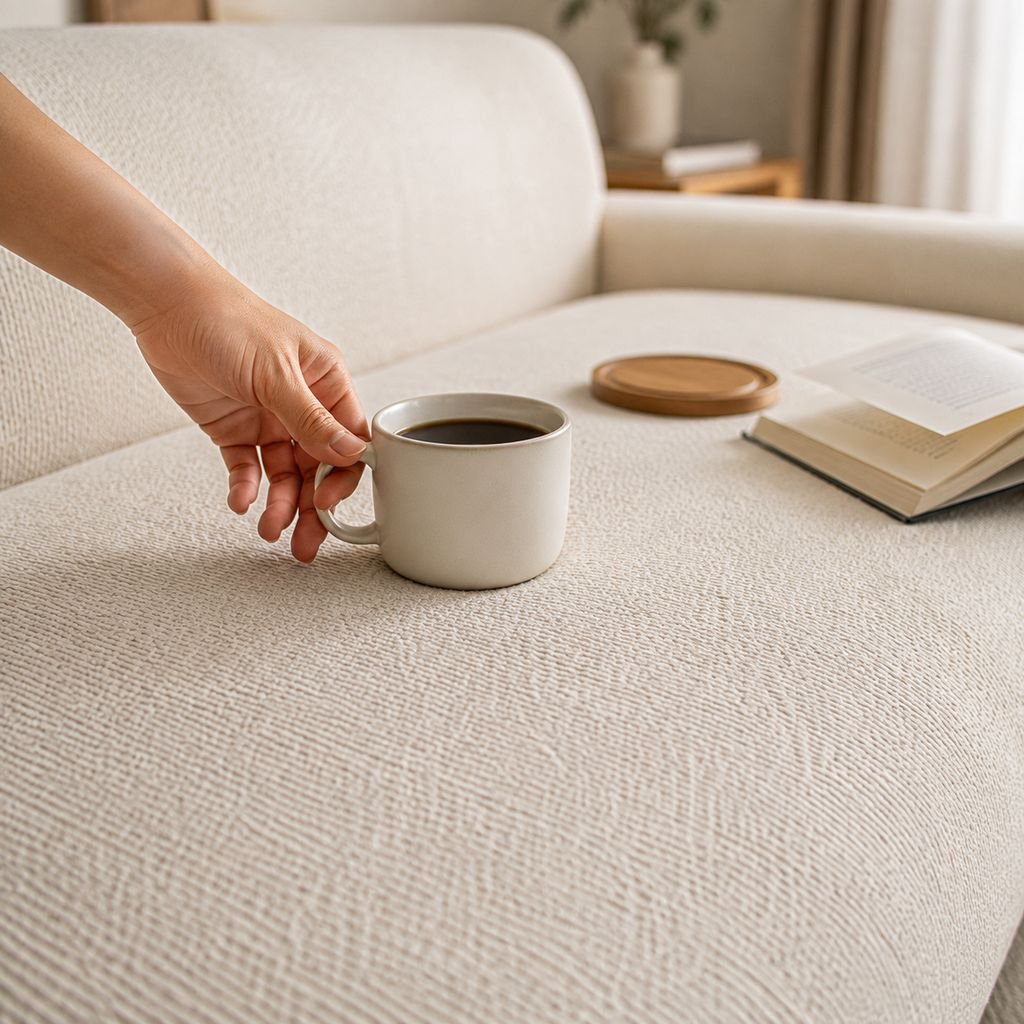 Cat scratch resistant sofa cover in Japanese style