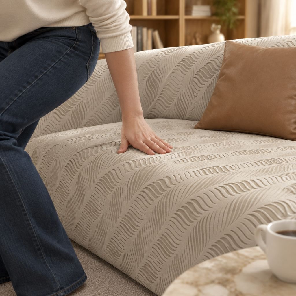 Golden Pattern Sofa Cover