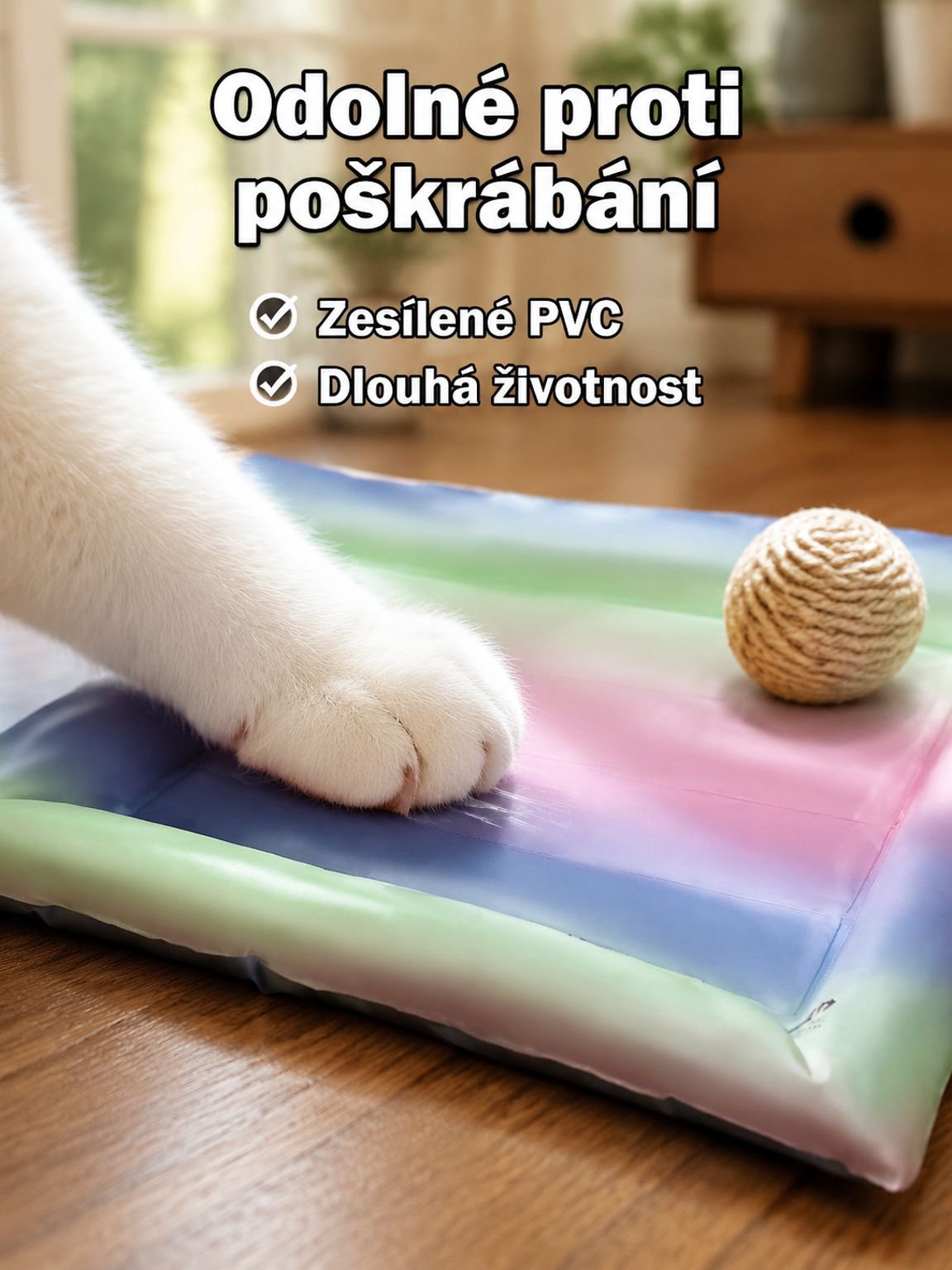 Hnízdo na led pro domácí mazlíčky s duhovým gradientem