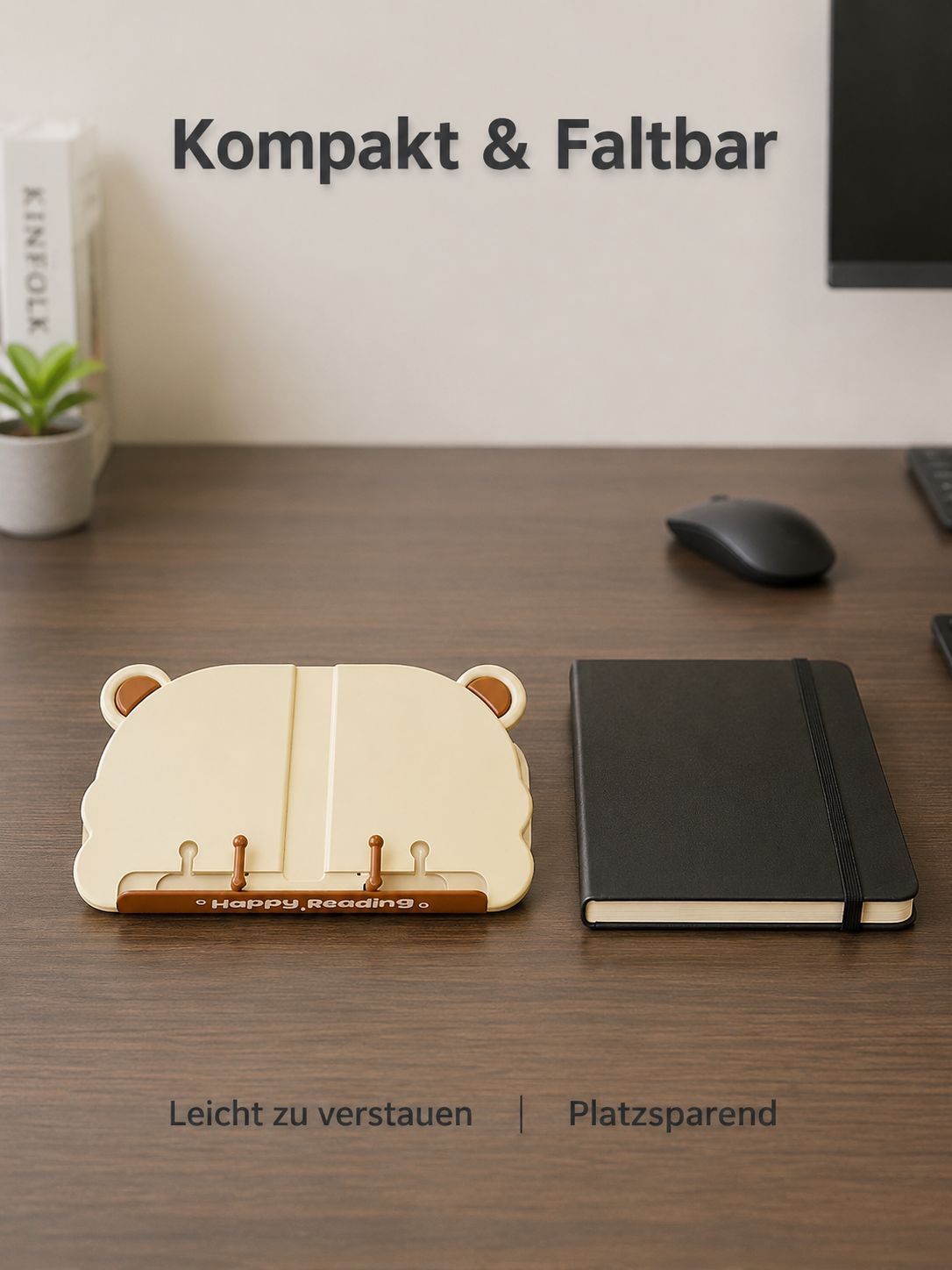 Multifunktionaler Leseständer, Buchstütze, Handy- und Tablet-Halter
