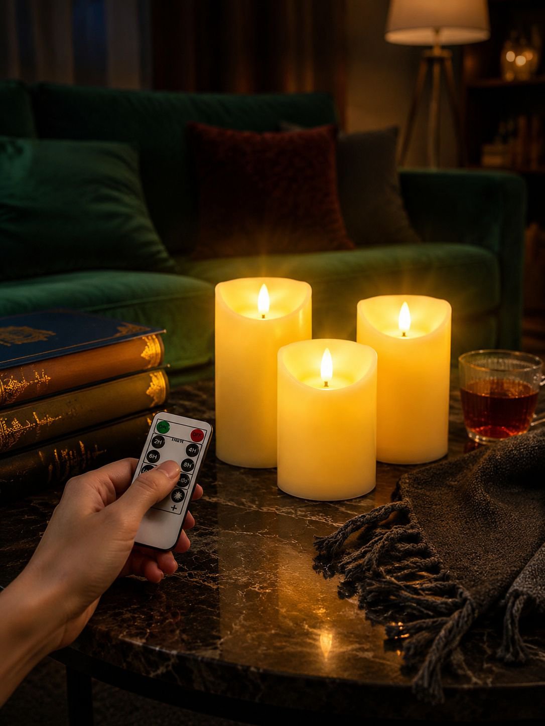 3er Set Elektrische Kerzen mit Fernbedienung – Dekoration für Geburtstag und Hochzeit