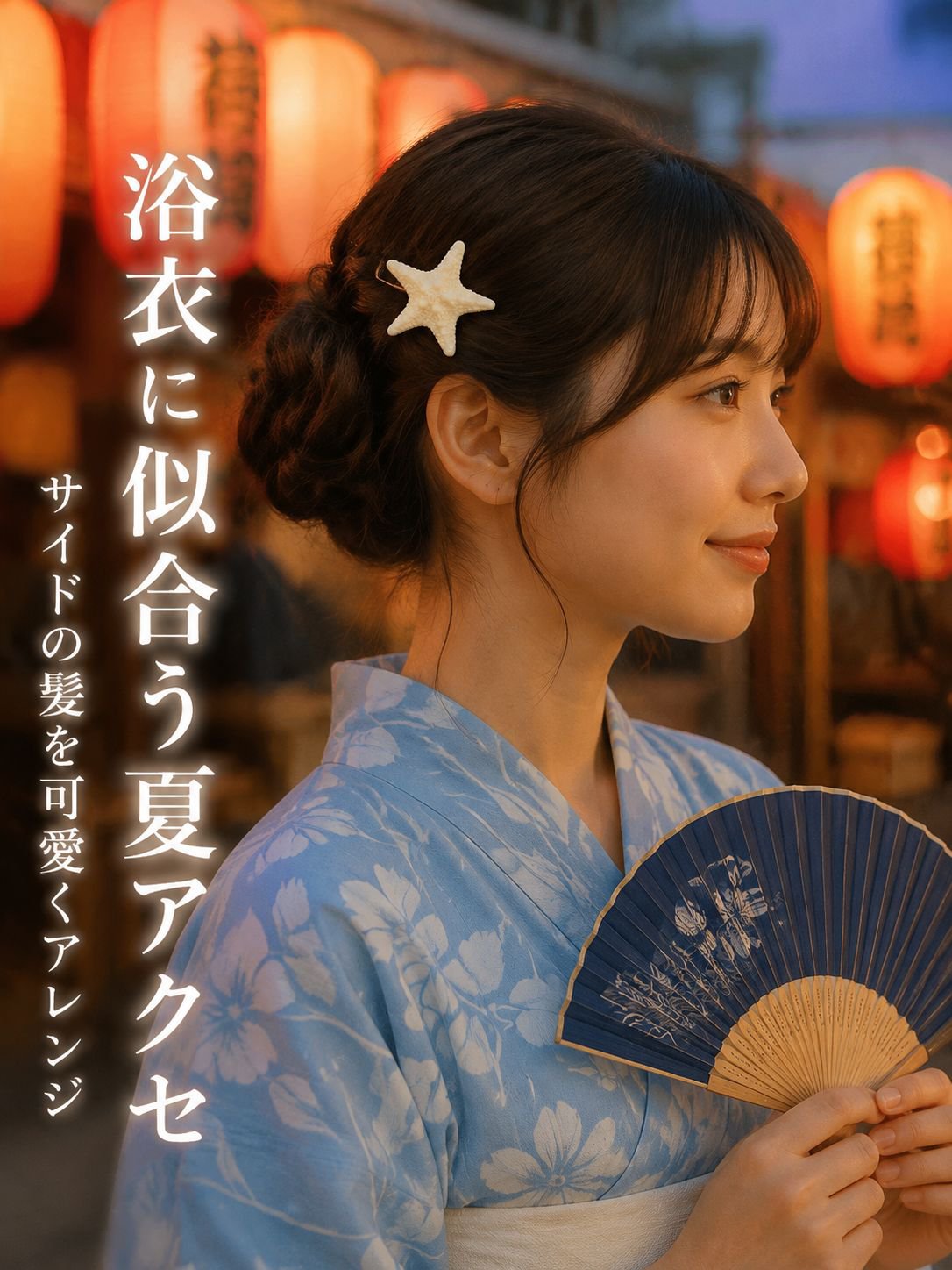 ヒトデ型のヘアクリップ