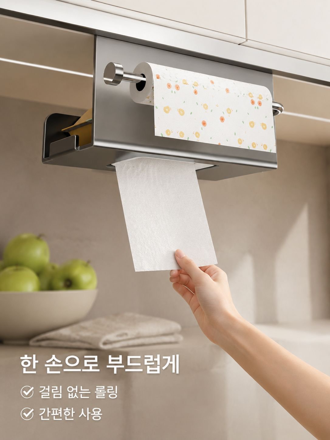 거꾸로 된 키친타월 보관함