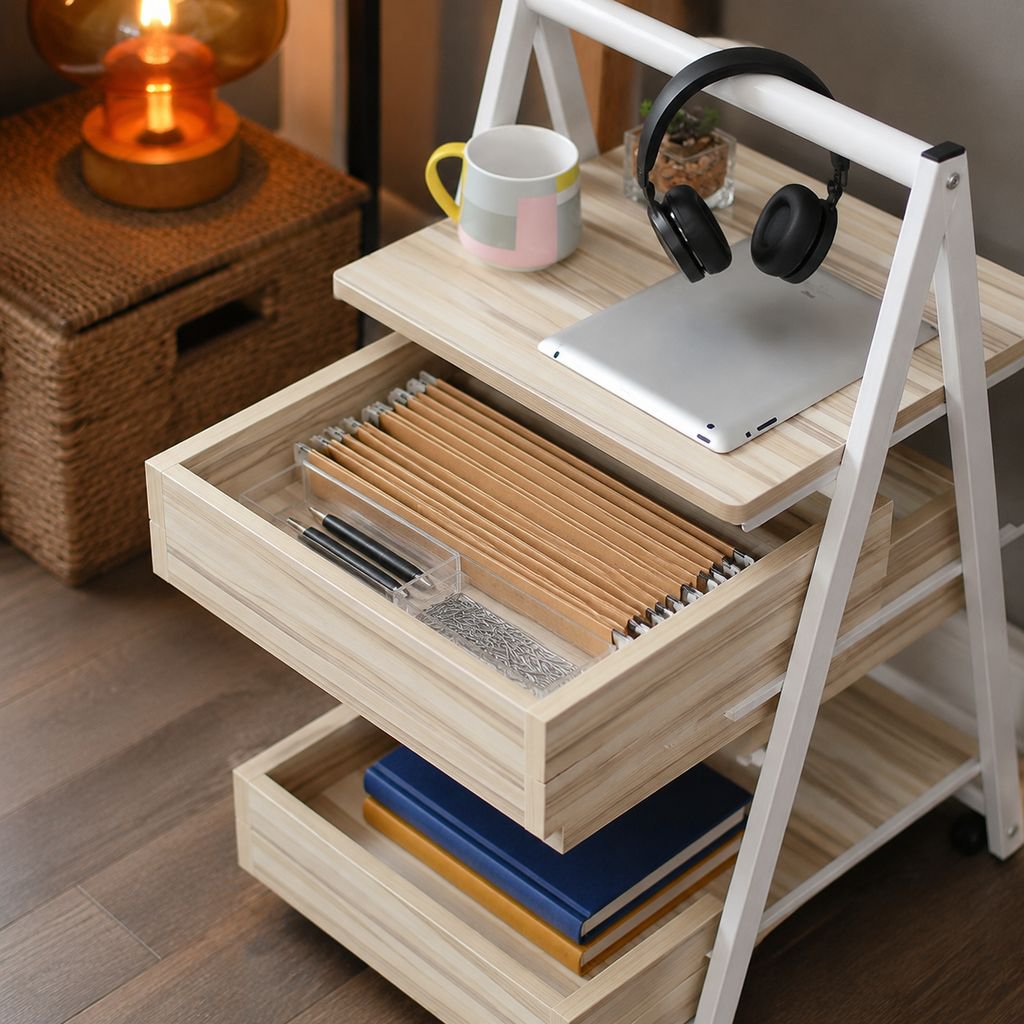 Modern Simple Mobile File Cabinet Coffee Table