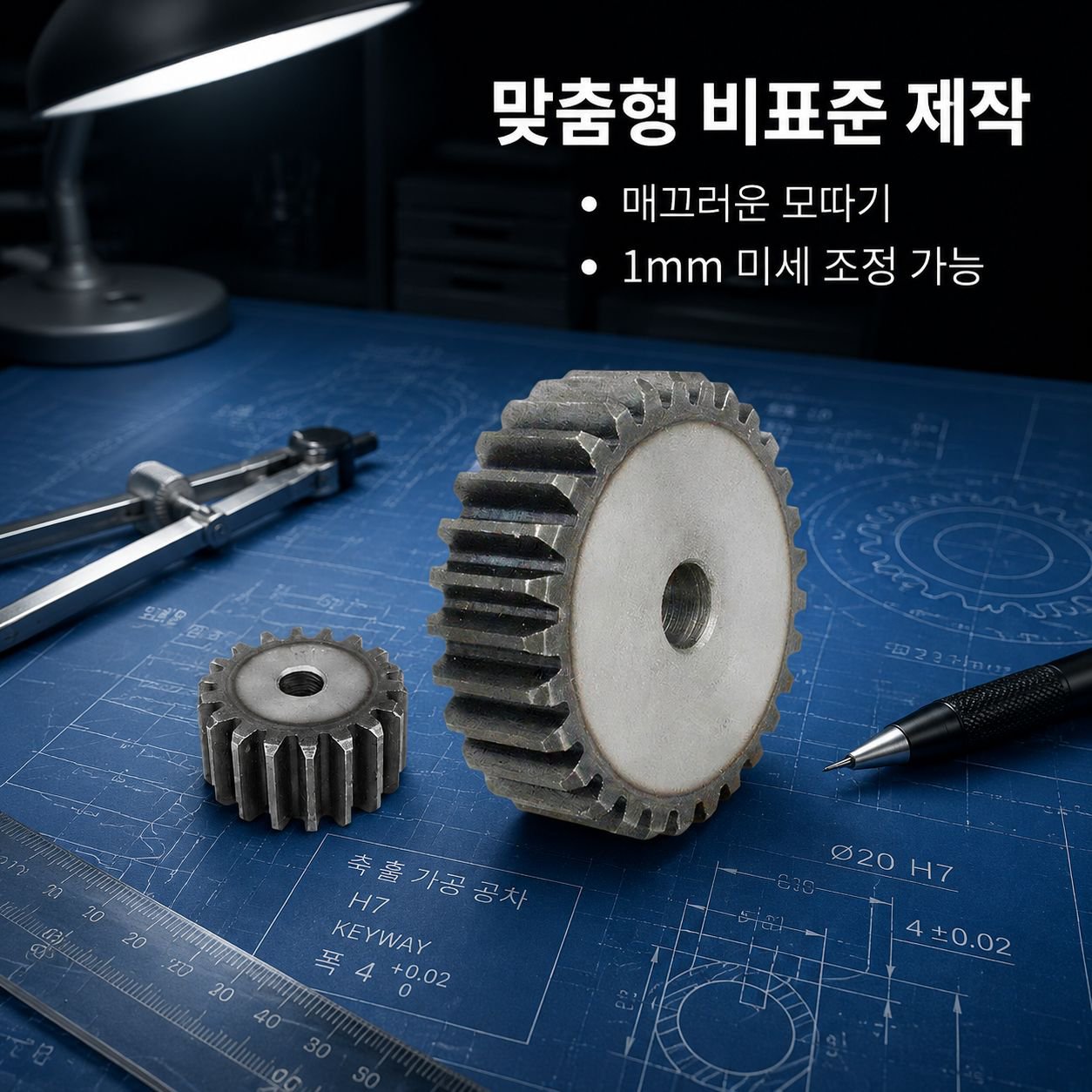 고정밀 비표준 전동 기어 가공