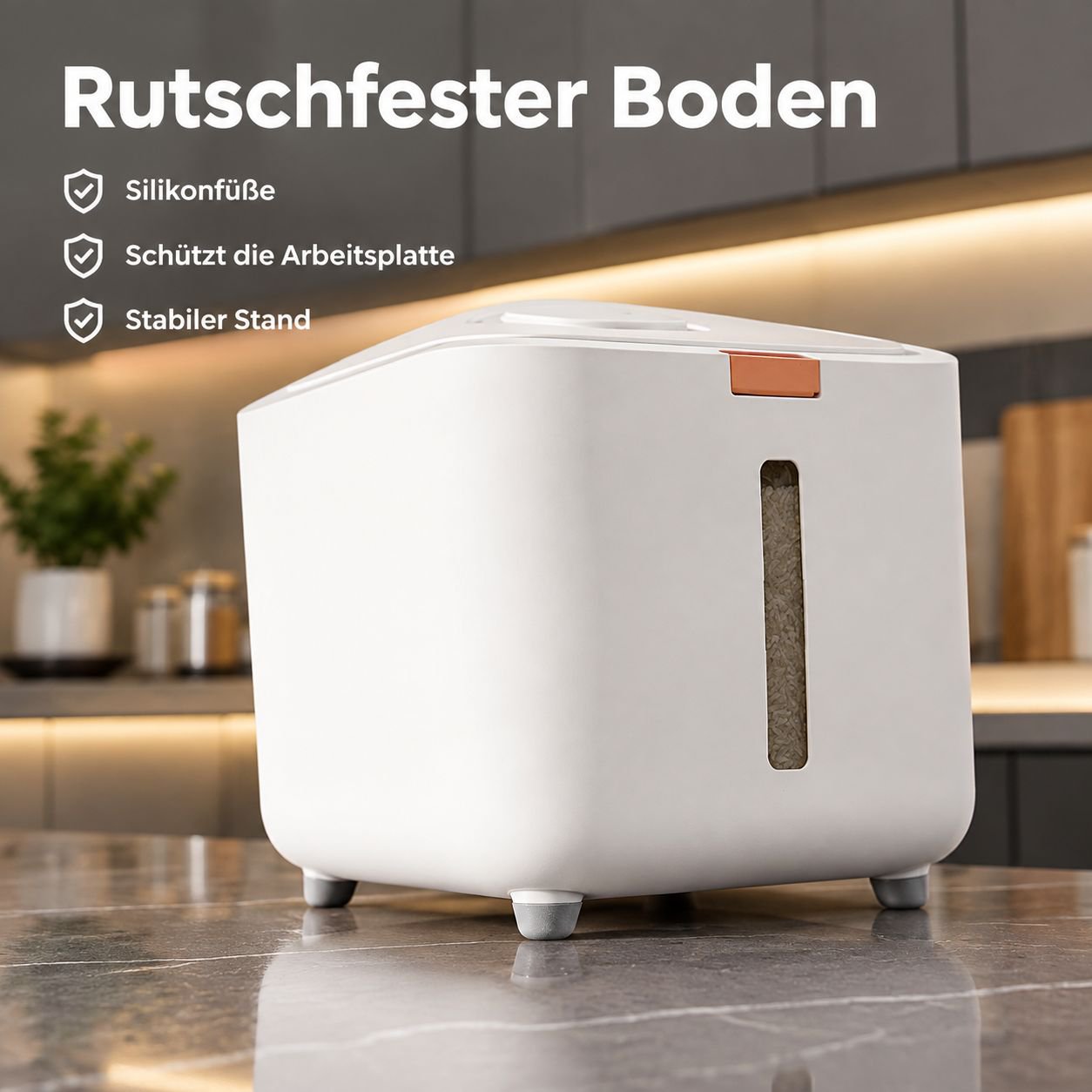 Luftdichter Behälter für trockene Lebensmittel in der Küche