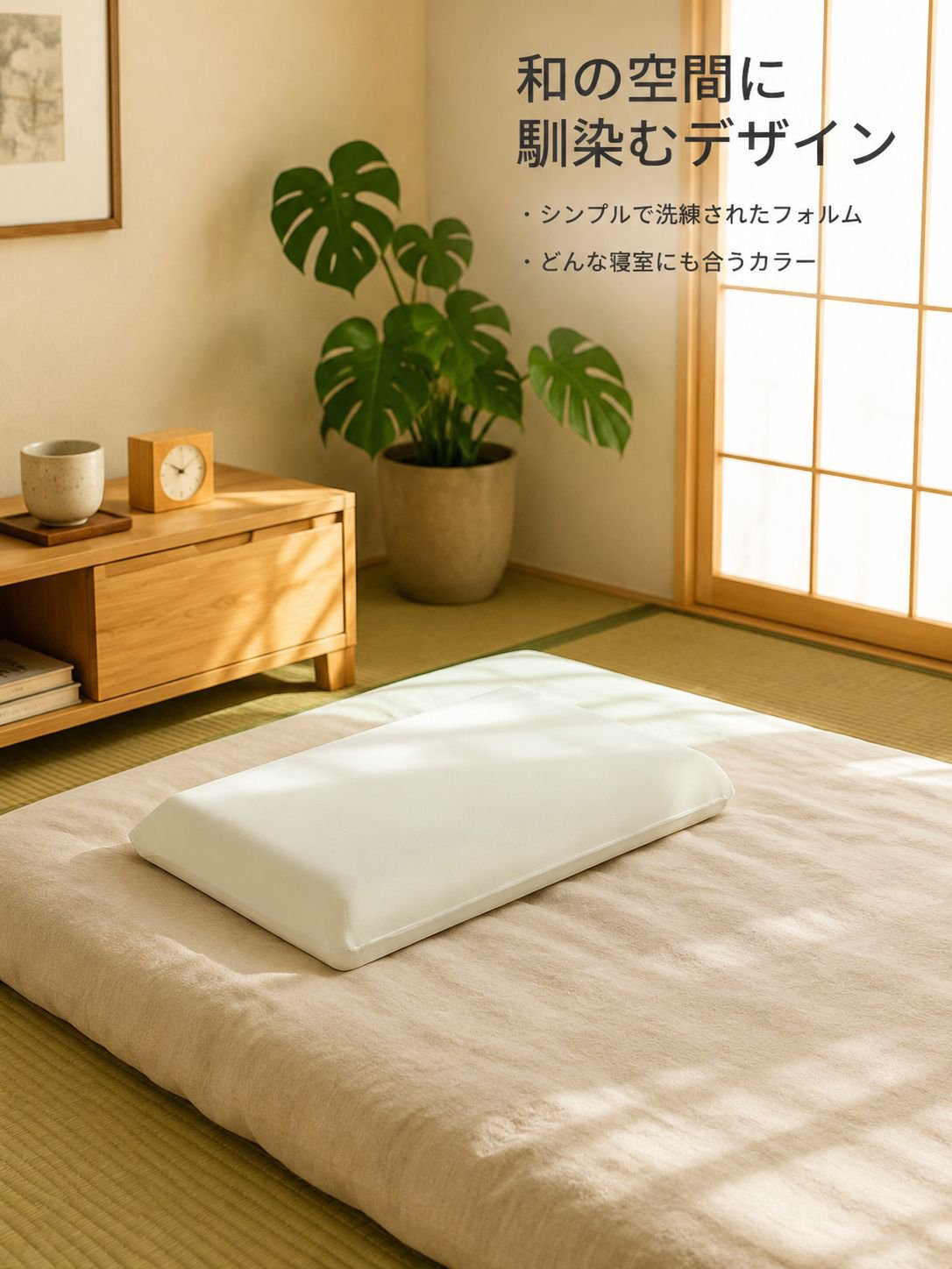 圧迫感ゼロ・深い眠りへ導く快眠枕