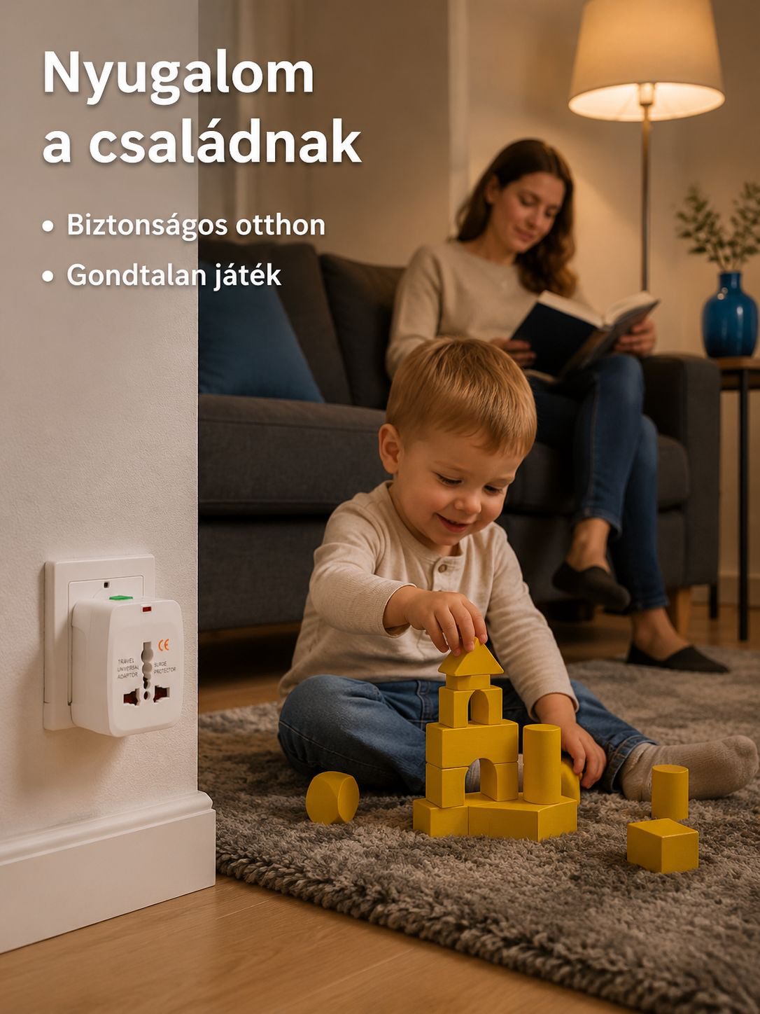 Biztonságos univerzális konnektor több eszközhöz