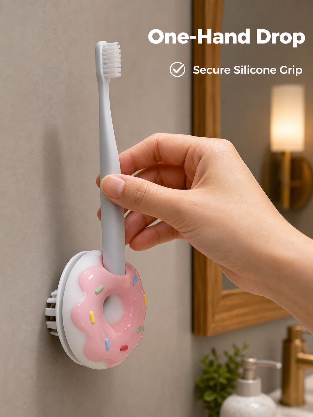 Donut Toothbrush Holder Organizer