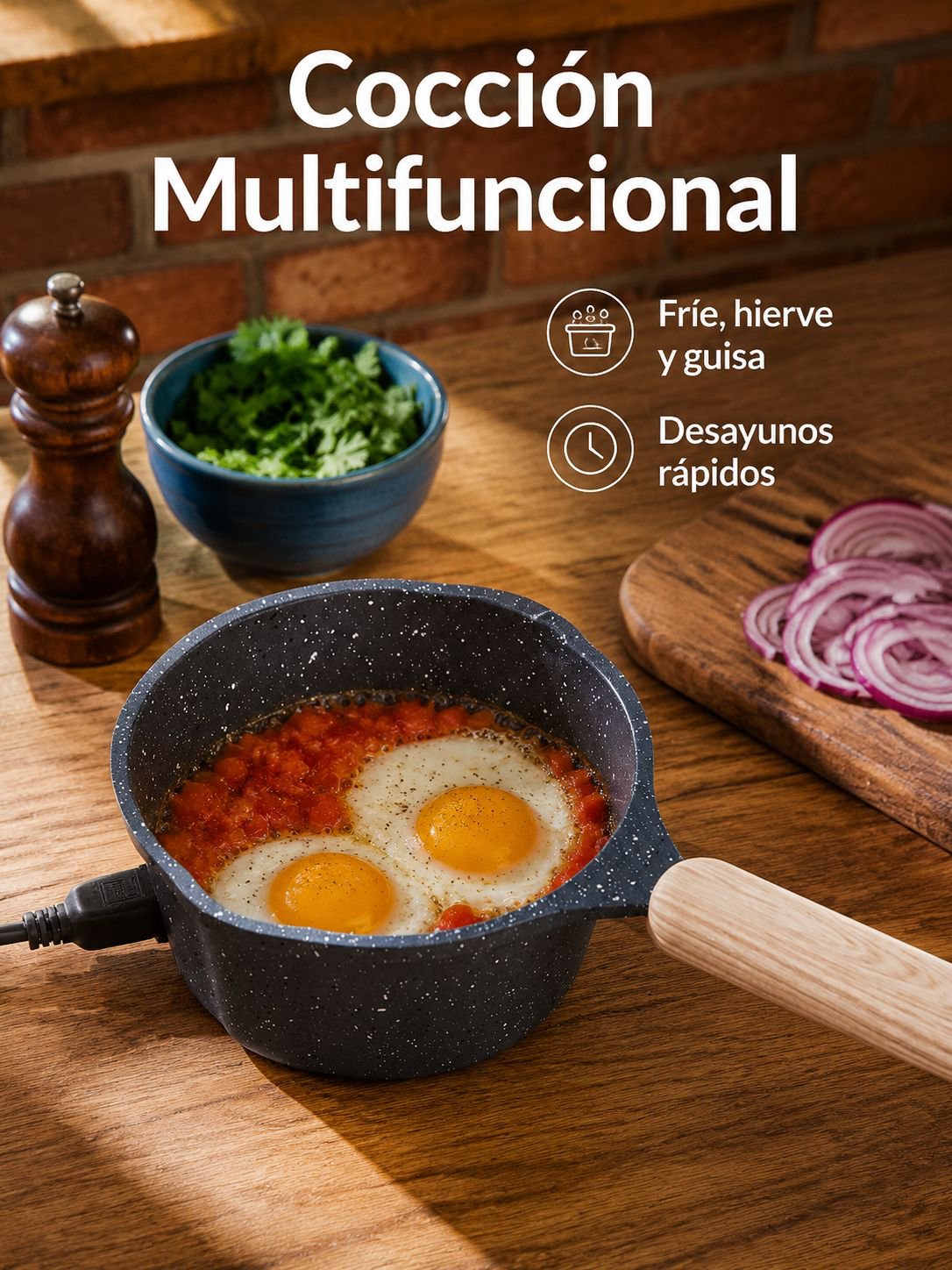 Olla mini multifuncional antiadherente