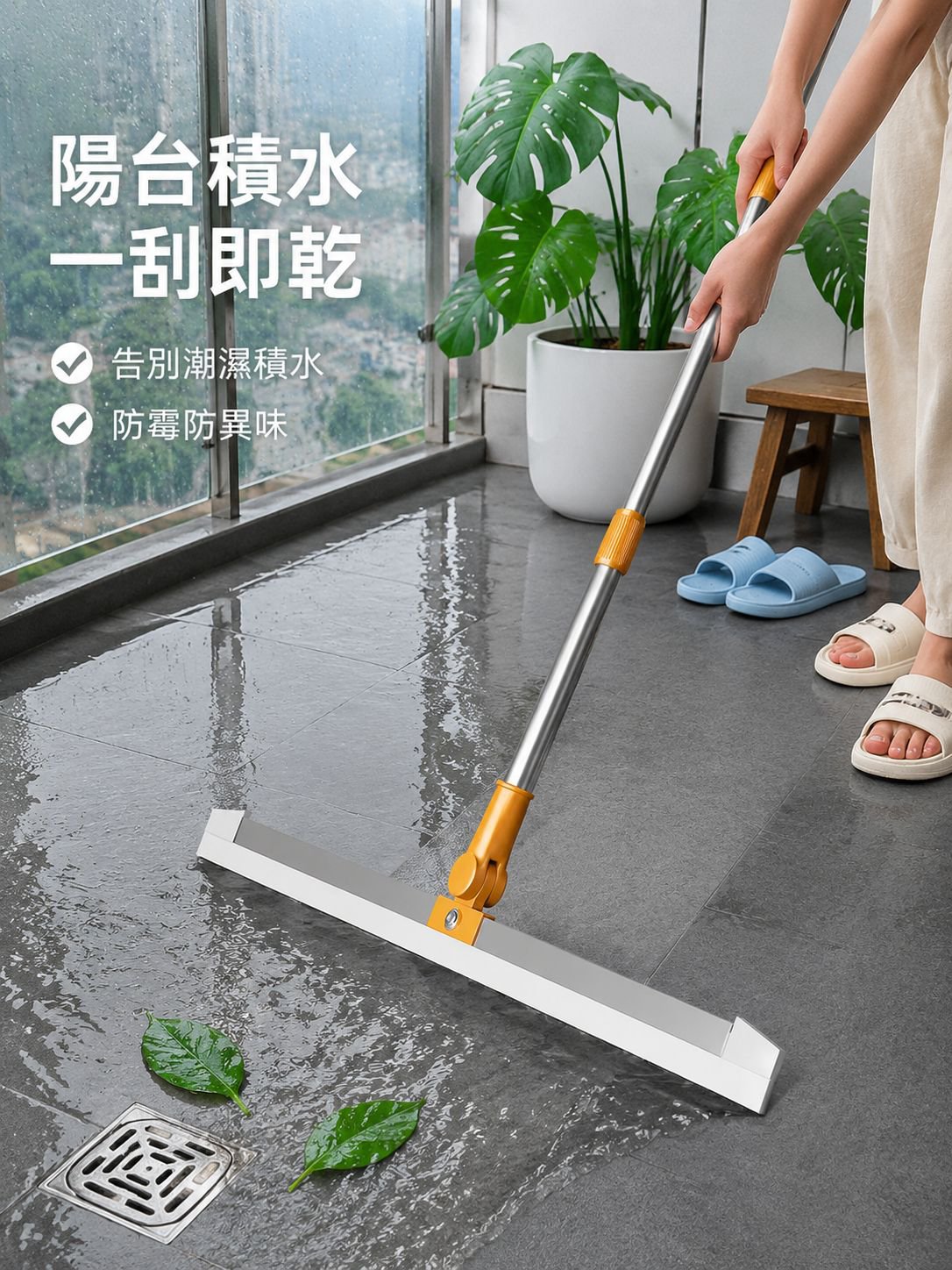 功能無塵矽膠刮水掃把