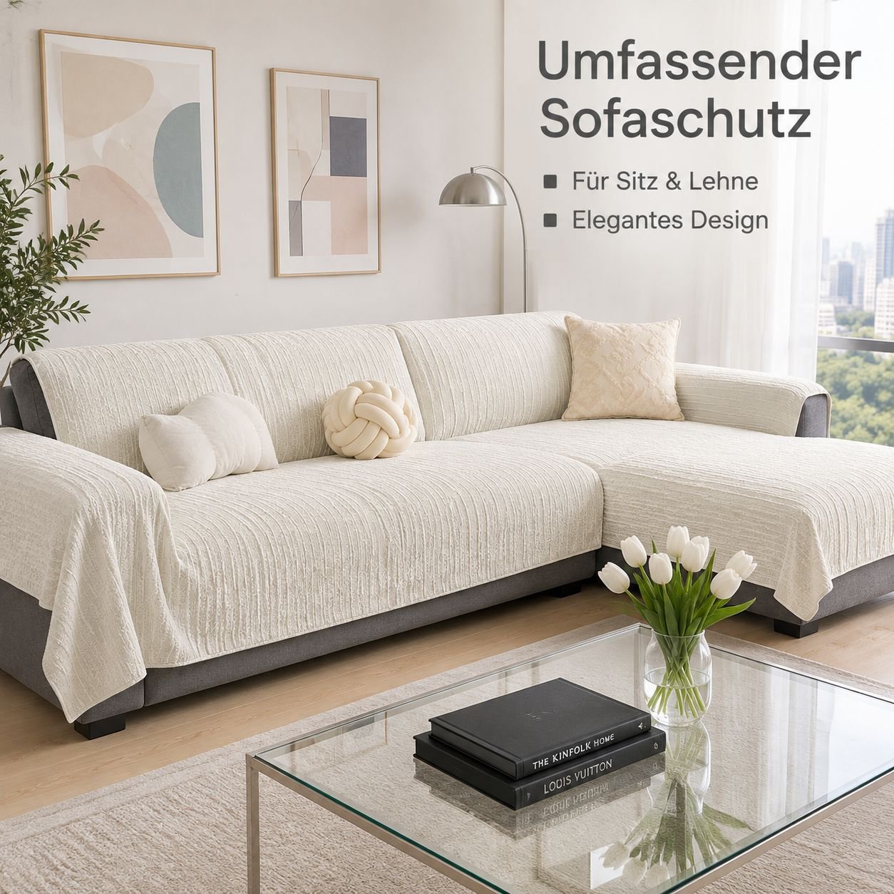 Kühlende Eisseide SofamatteRutschfest Sofabezug