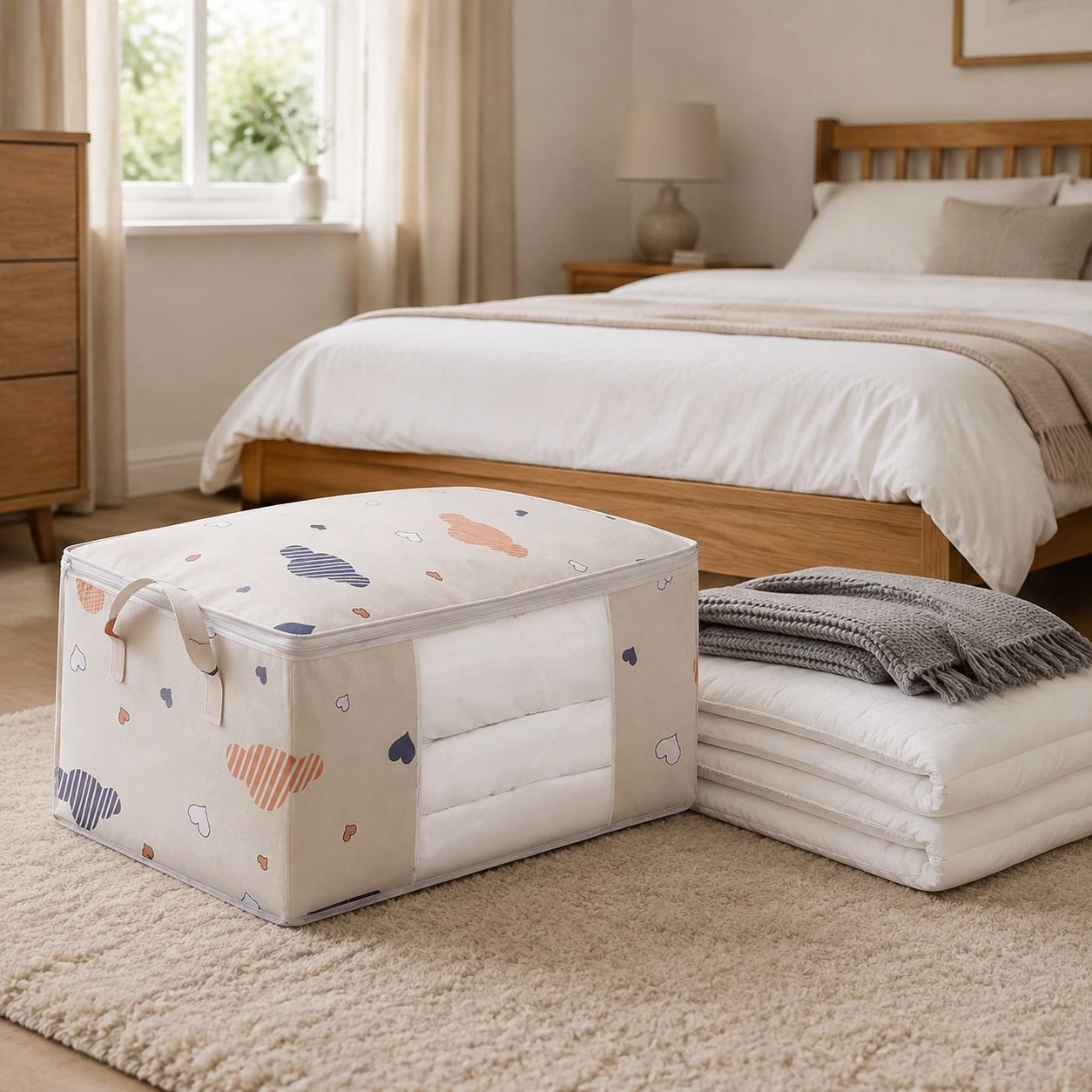 Multi-functional Foldable Storage Bag Home Clothes Organizer Dustproof Portable Storage Box