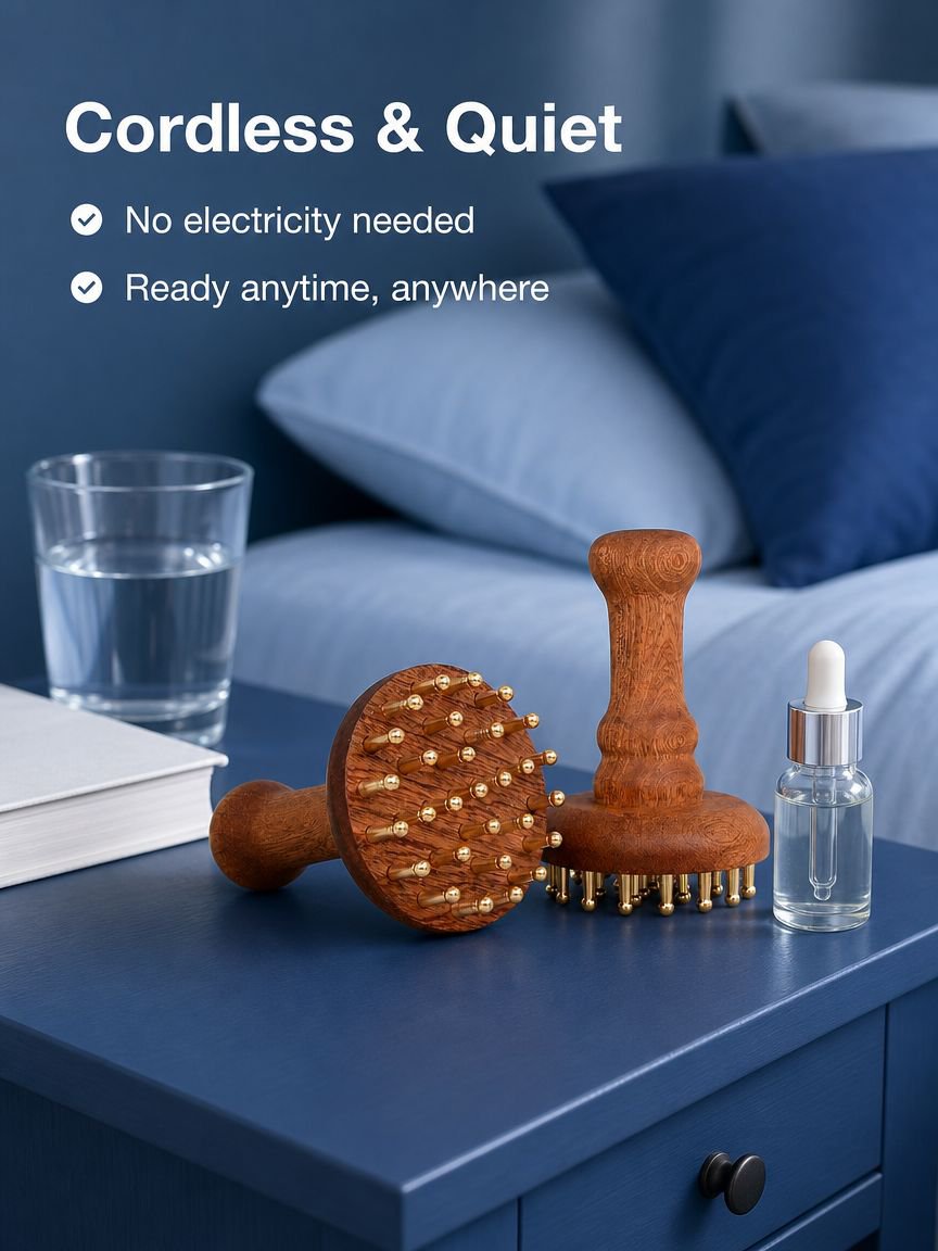 29-Tooth Brass Meridian Massage Brush