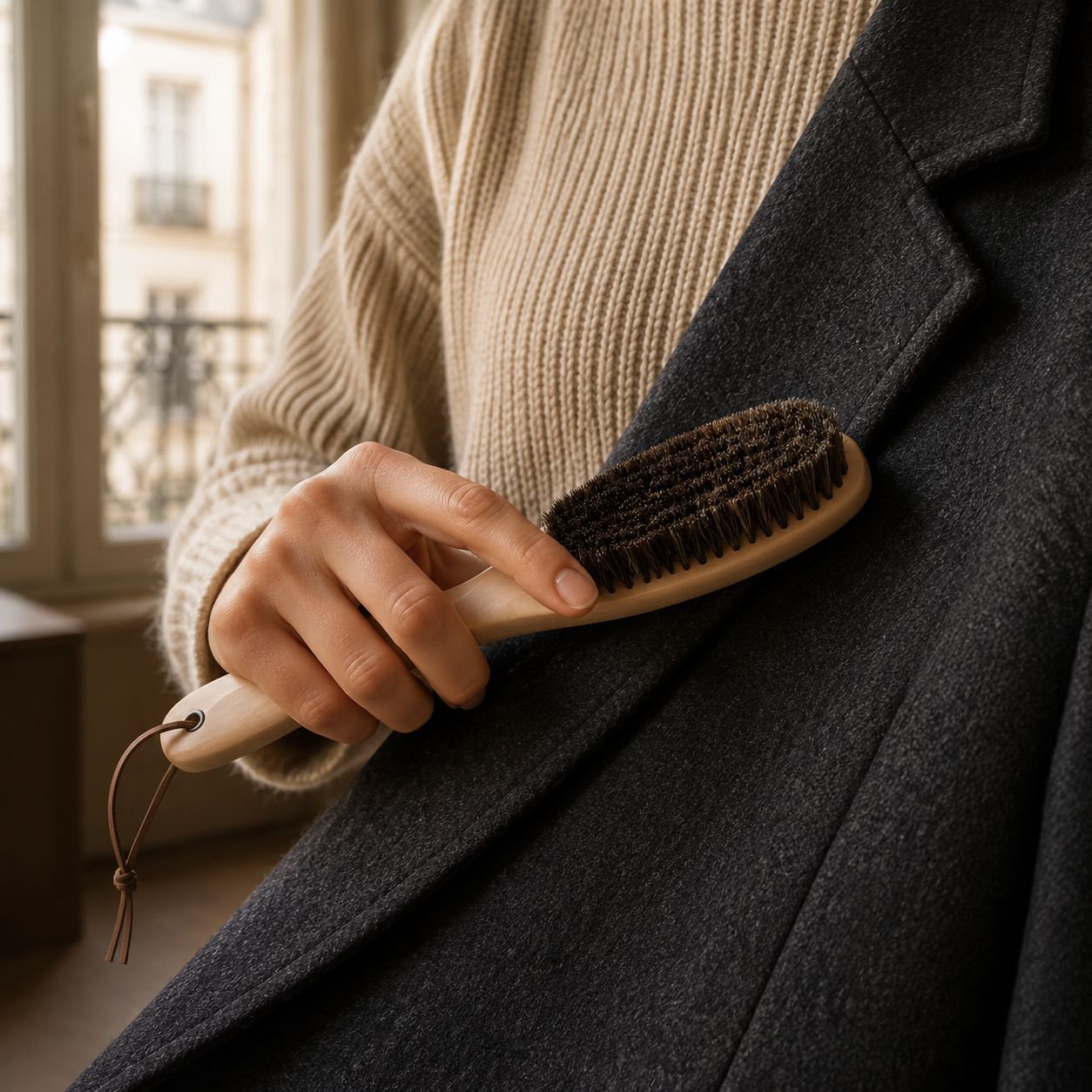 Brosse d'entretien pour manteau en laine Brosse spéciale pour laine et cachemire
