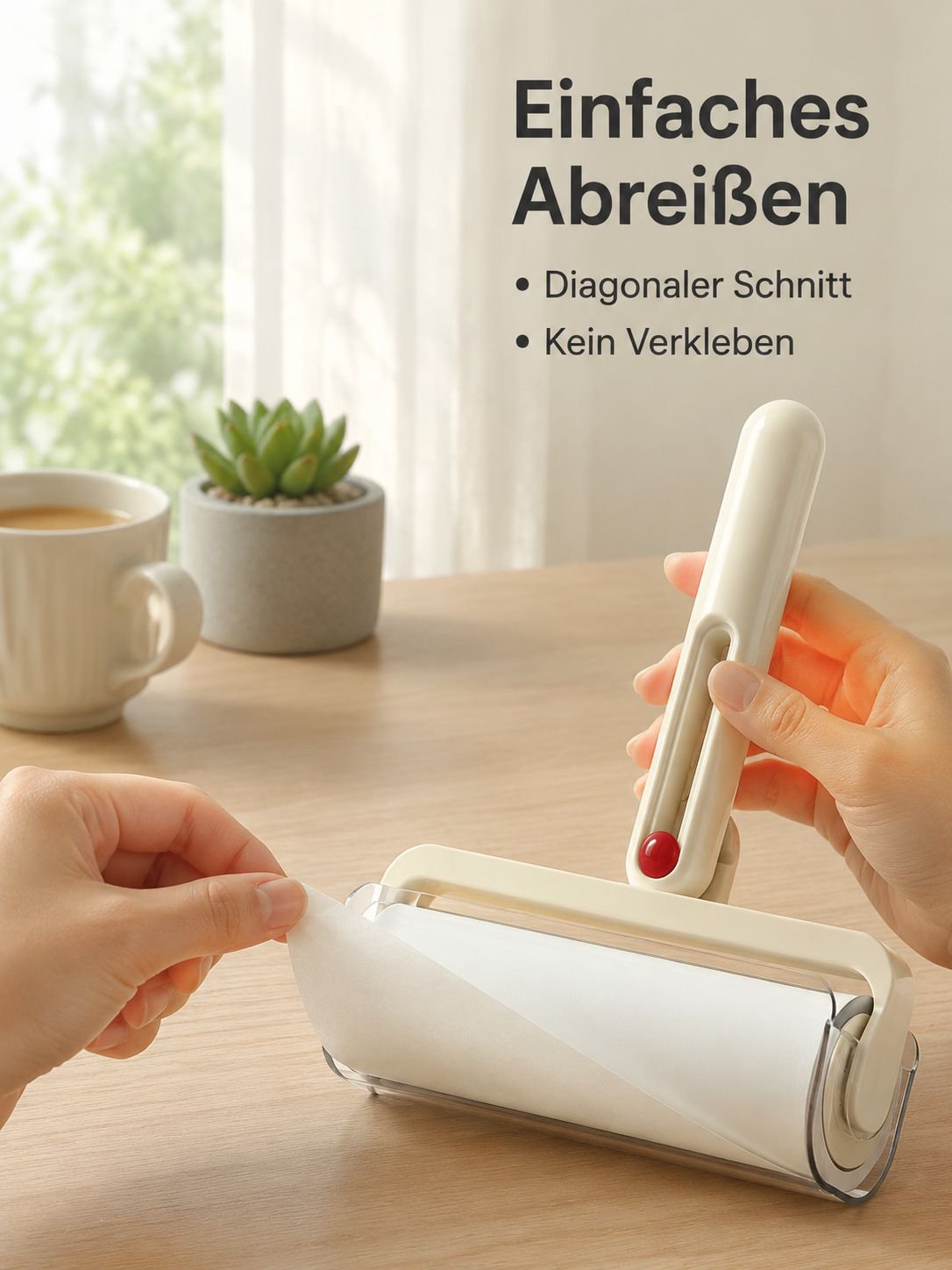 Tragbarer faltbarer Fusselroller