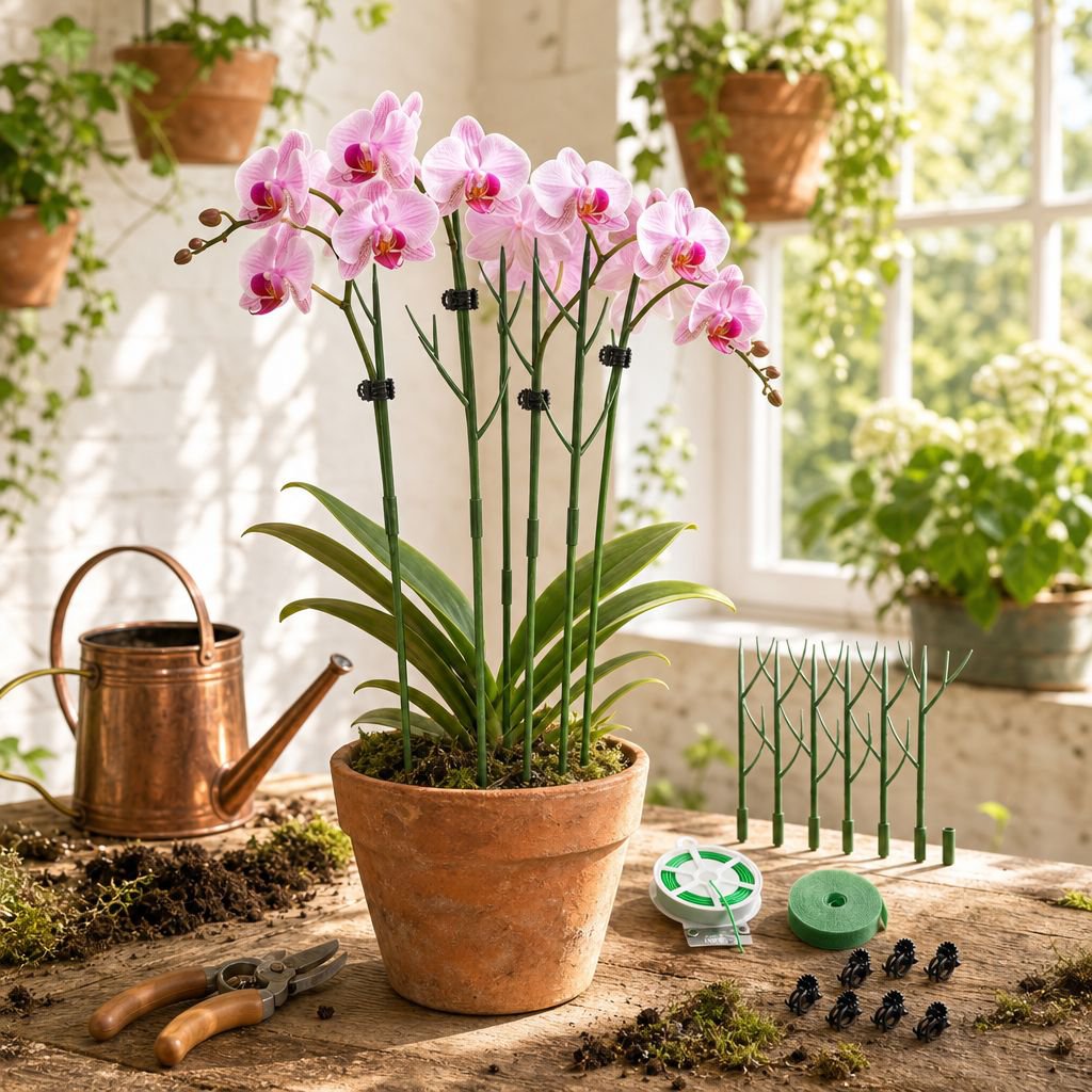 Juego de varillas de soporte para orquídeas de exterior
