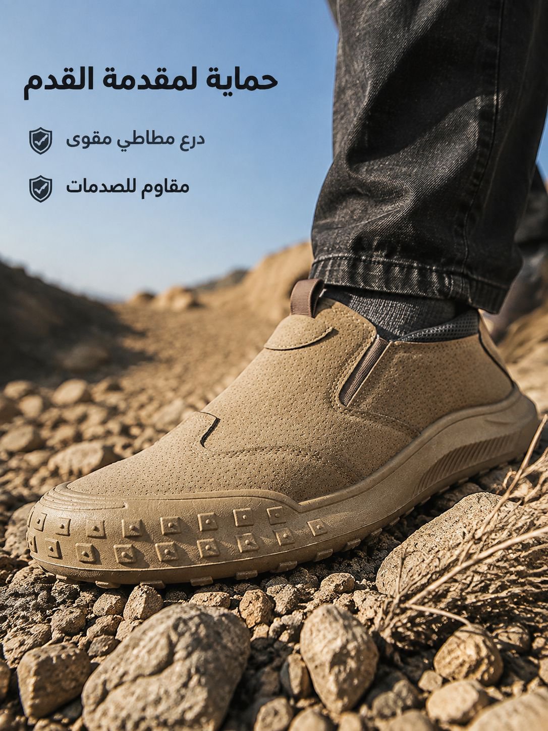 حذاء كاجوال مع نعل مقاوم للانزلاق والاهتراء