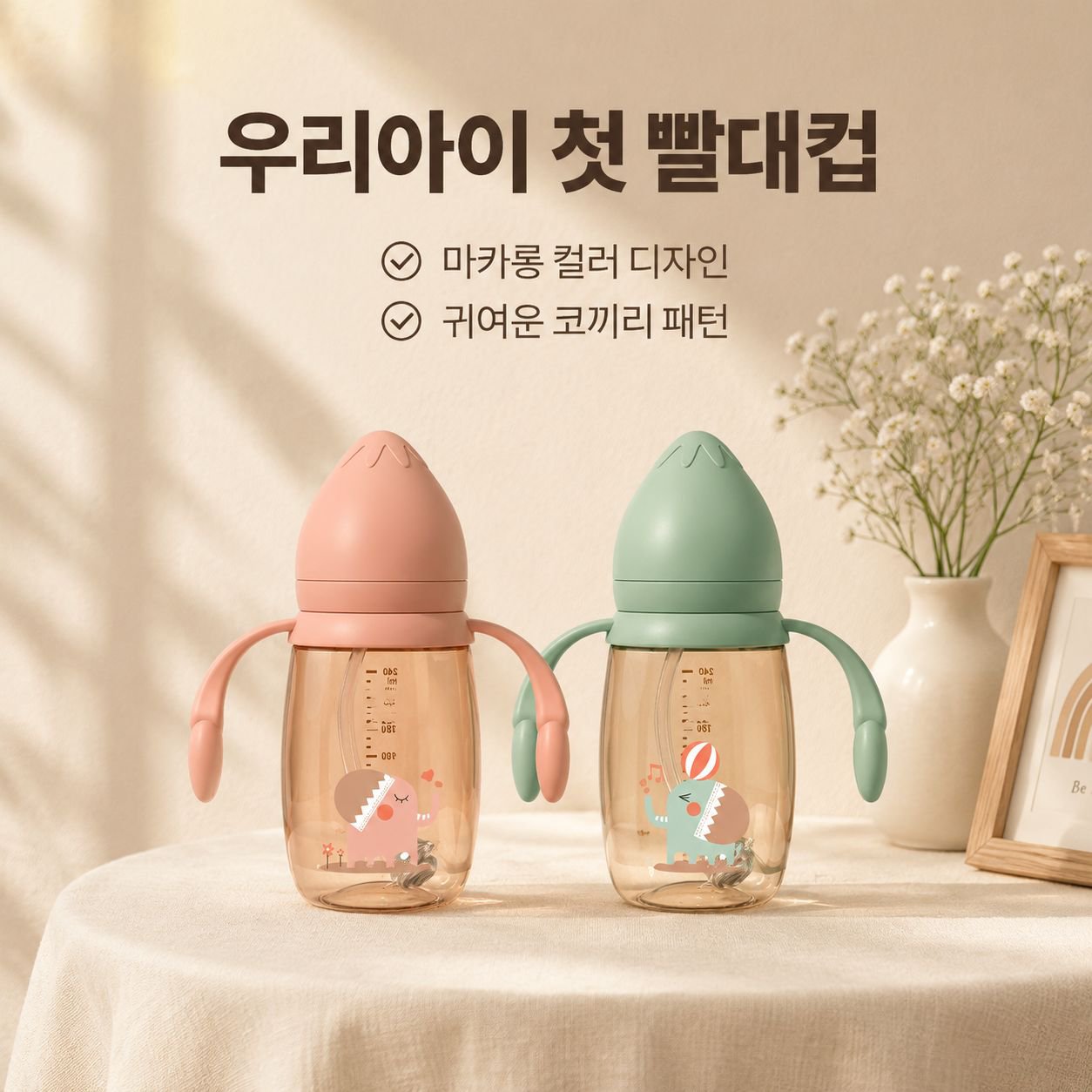 와이드넥 실리콘 젖병 유아용 내구성 좋은 방울방지 젖병