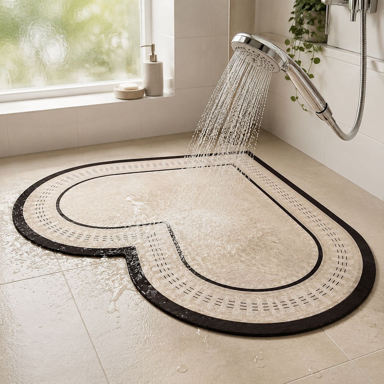Anti-slip bottom of diatom mud bathroom mat
