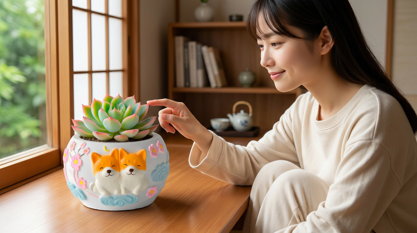 動物テーマ DIY 石膏植木鉢用シリコン型