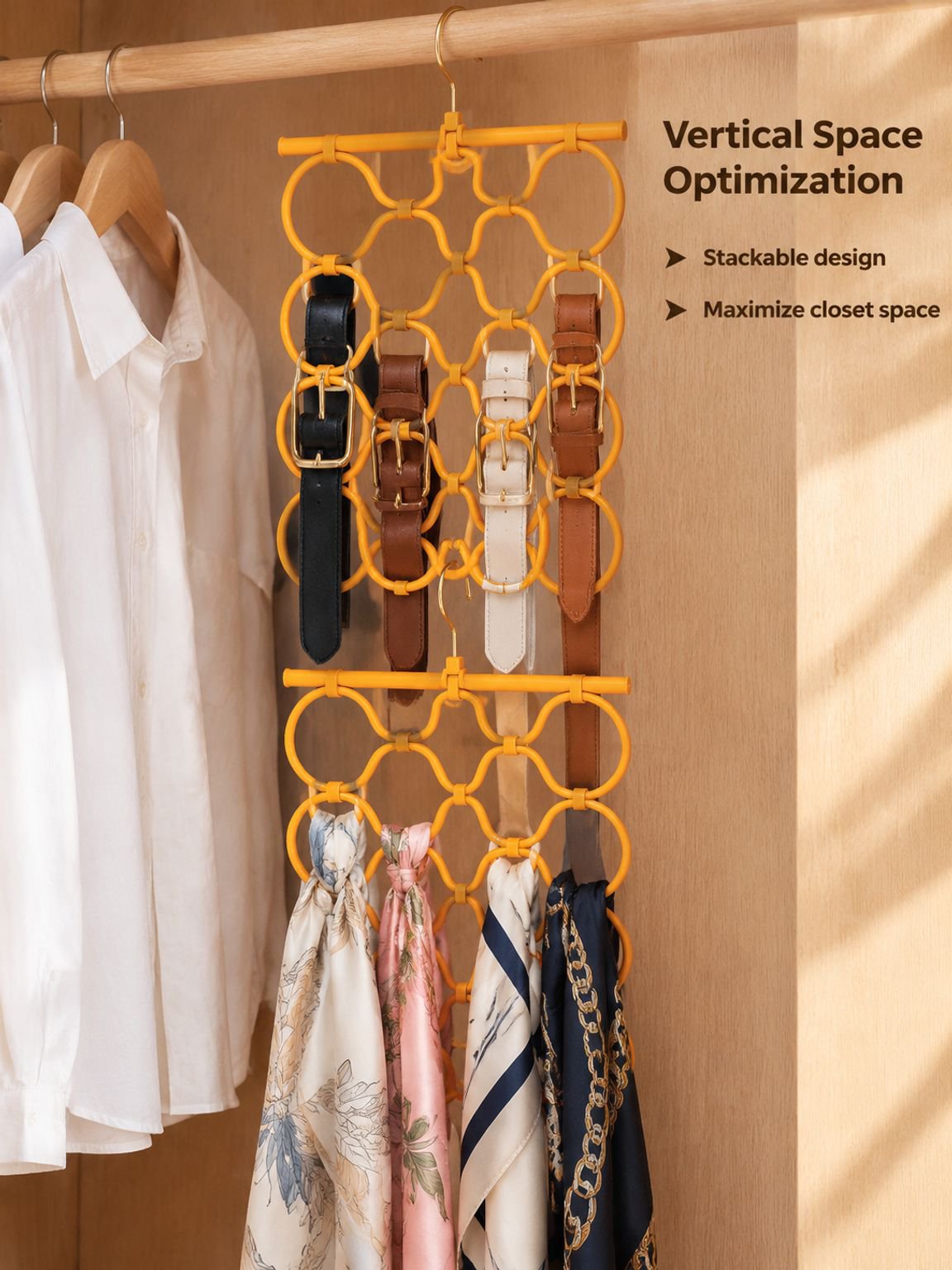 Multi functional folding space saving hanging rack