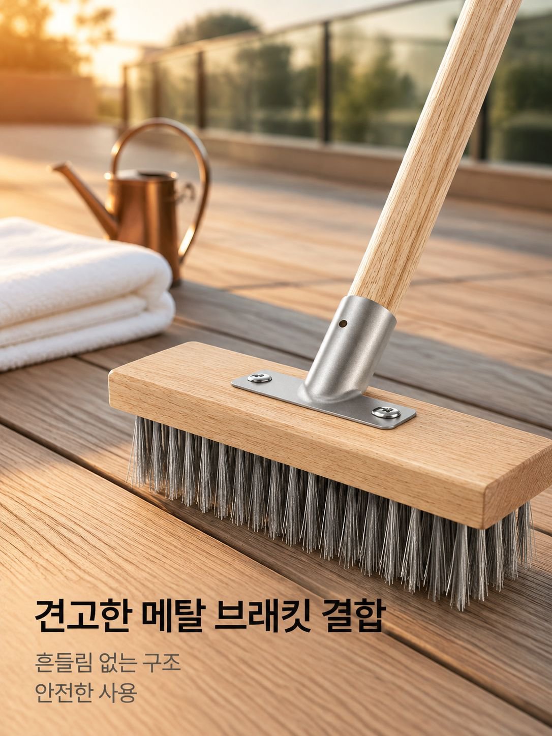 마당 바닥 청소솔 스테인리스 긴 손잡이 바닥솔