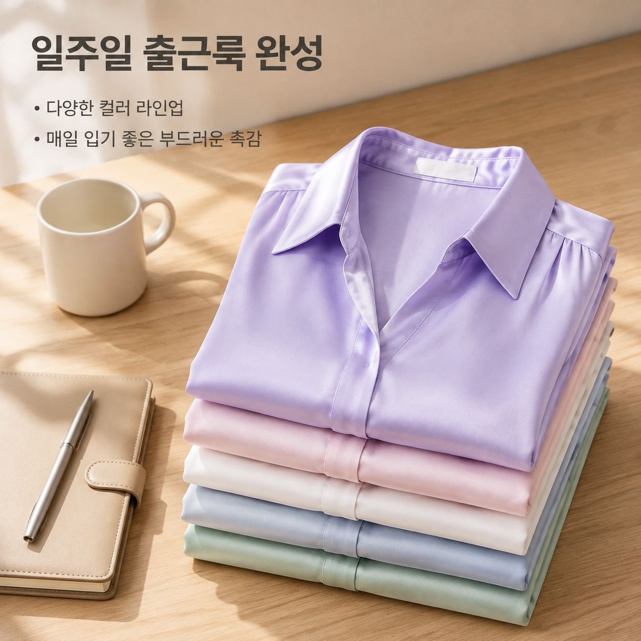 신상 세련된 쉬폰 블라우스 배커버 7부소매 셔츠 여름 여성의류