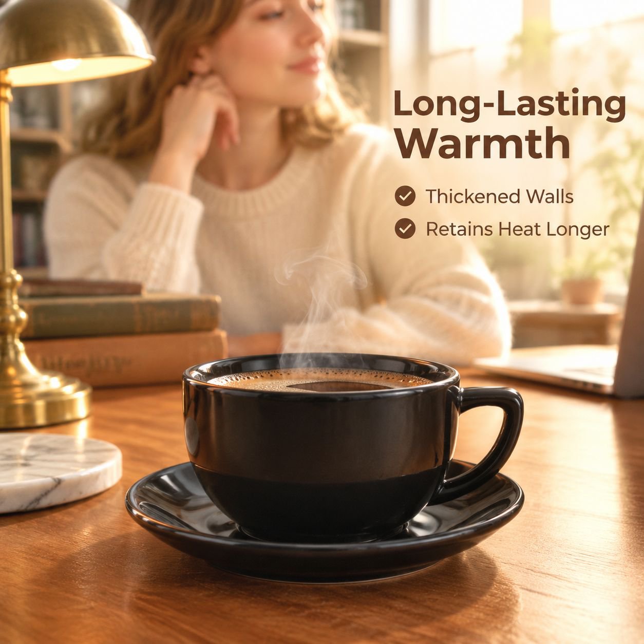 Matte ceramic coffee cup set