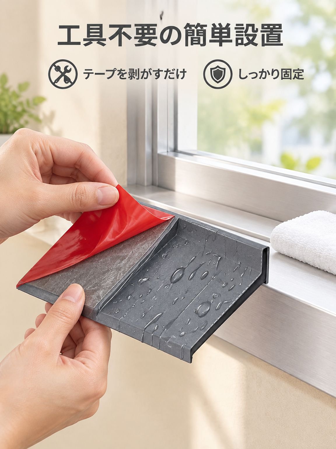 窓用雨水逆流防止ボード