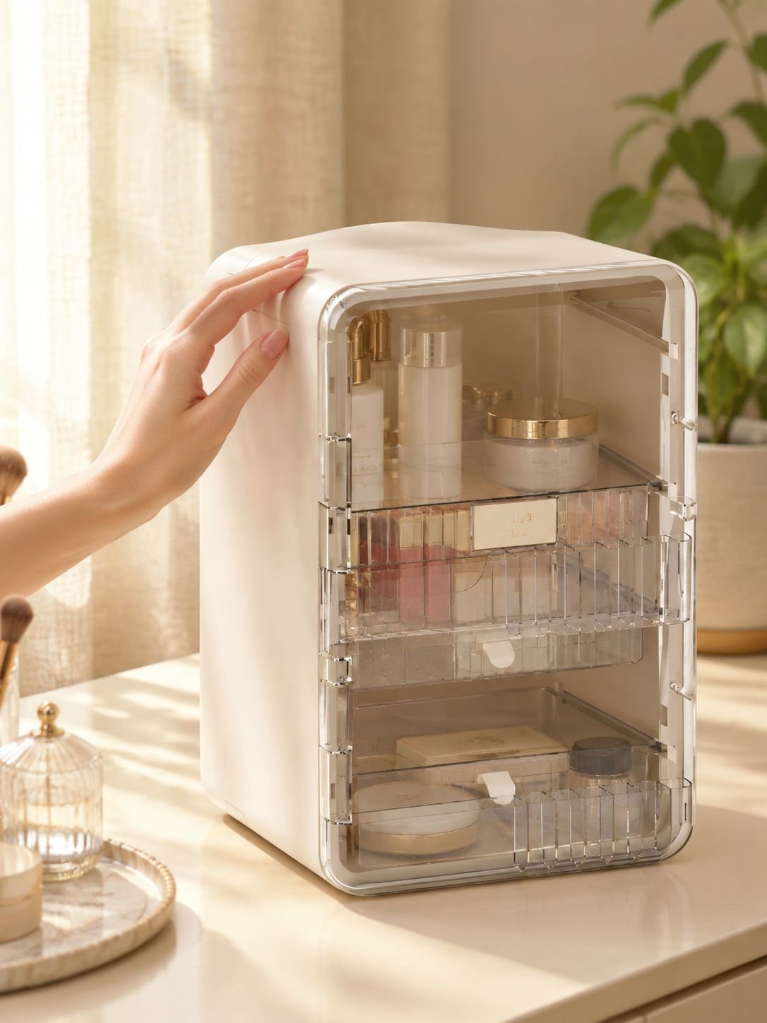 Make-up-Box mit mehreren Fächern