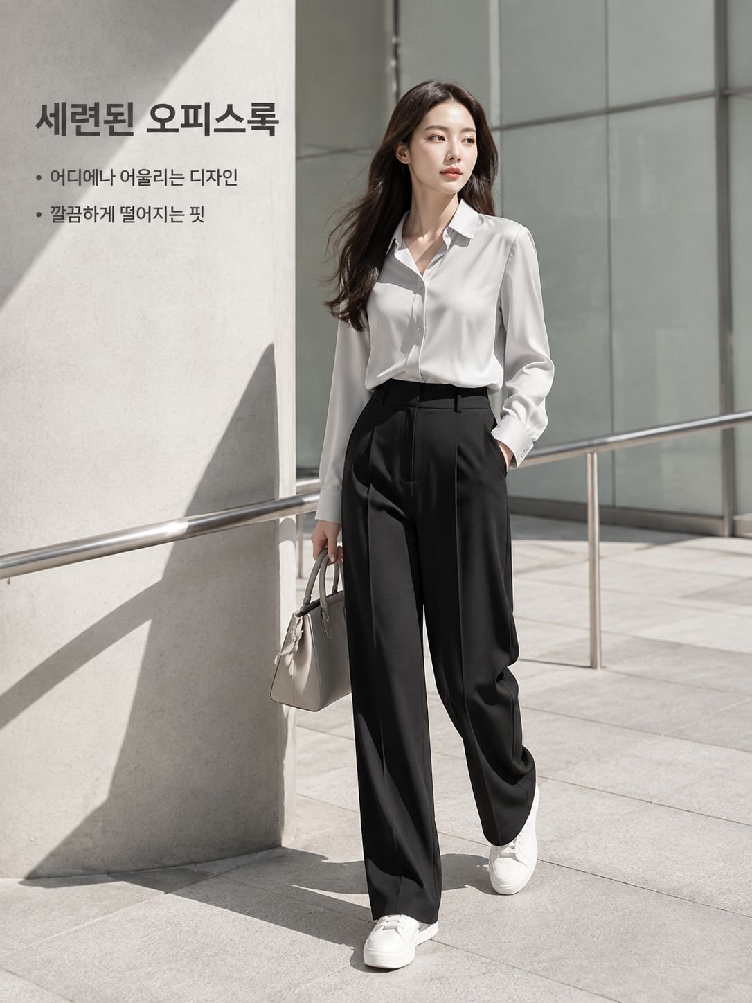 소프트 터치 여성용 통기성 슬랙스