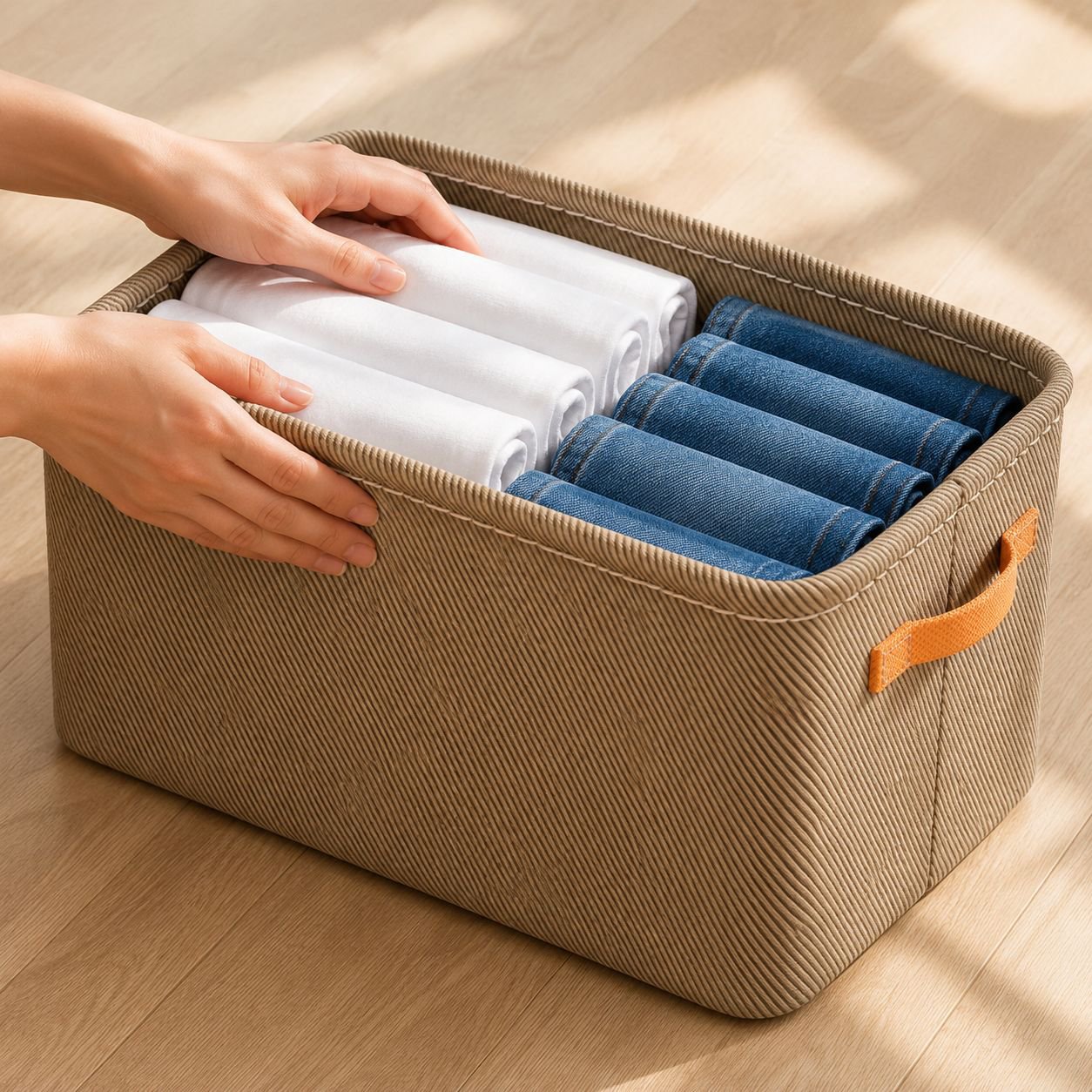 Durable steel frame storage box with handles