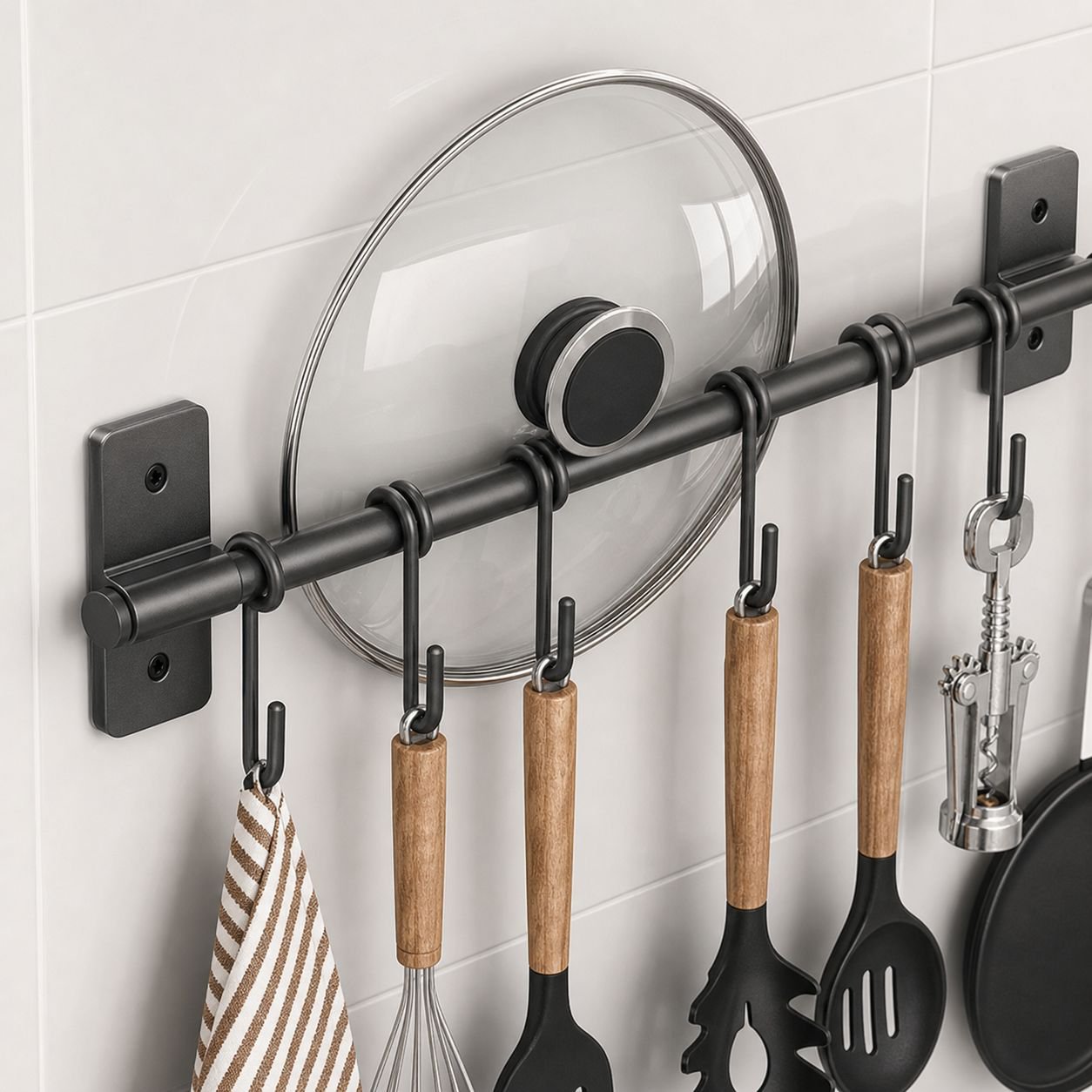 Multipurpose spoon hooks for kitchen organization