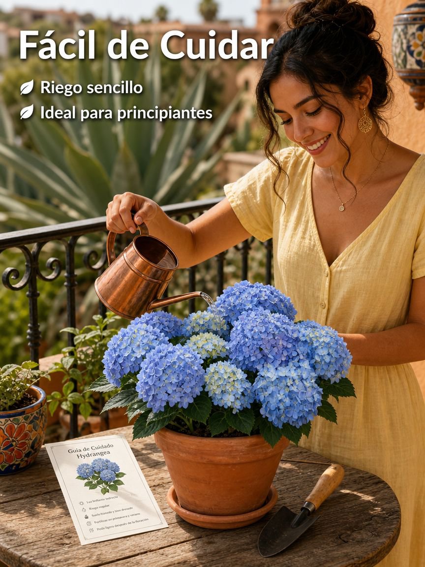 Plántulas variadas de hortensia