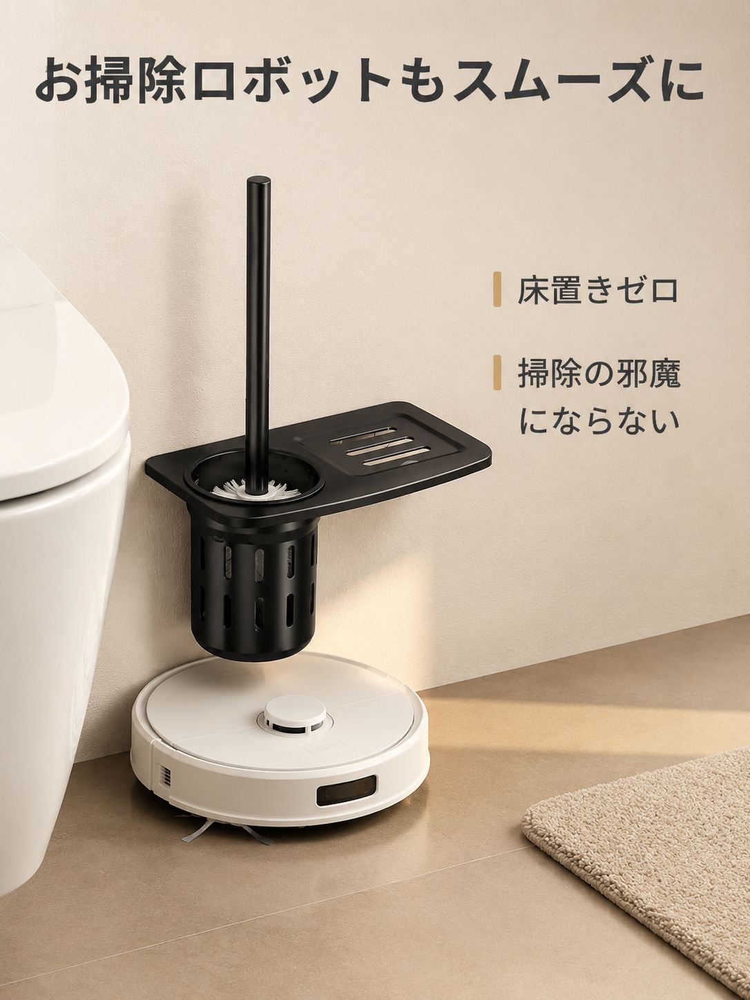 家庭用壁掛け式トイレブラシ