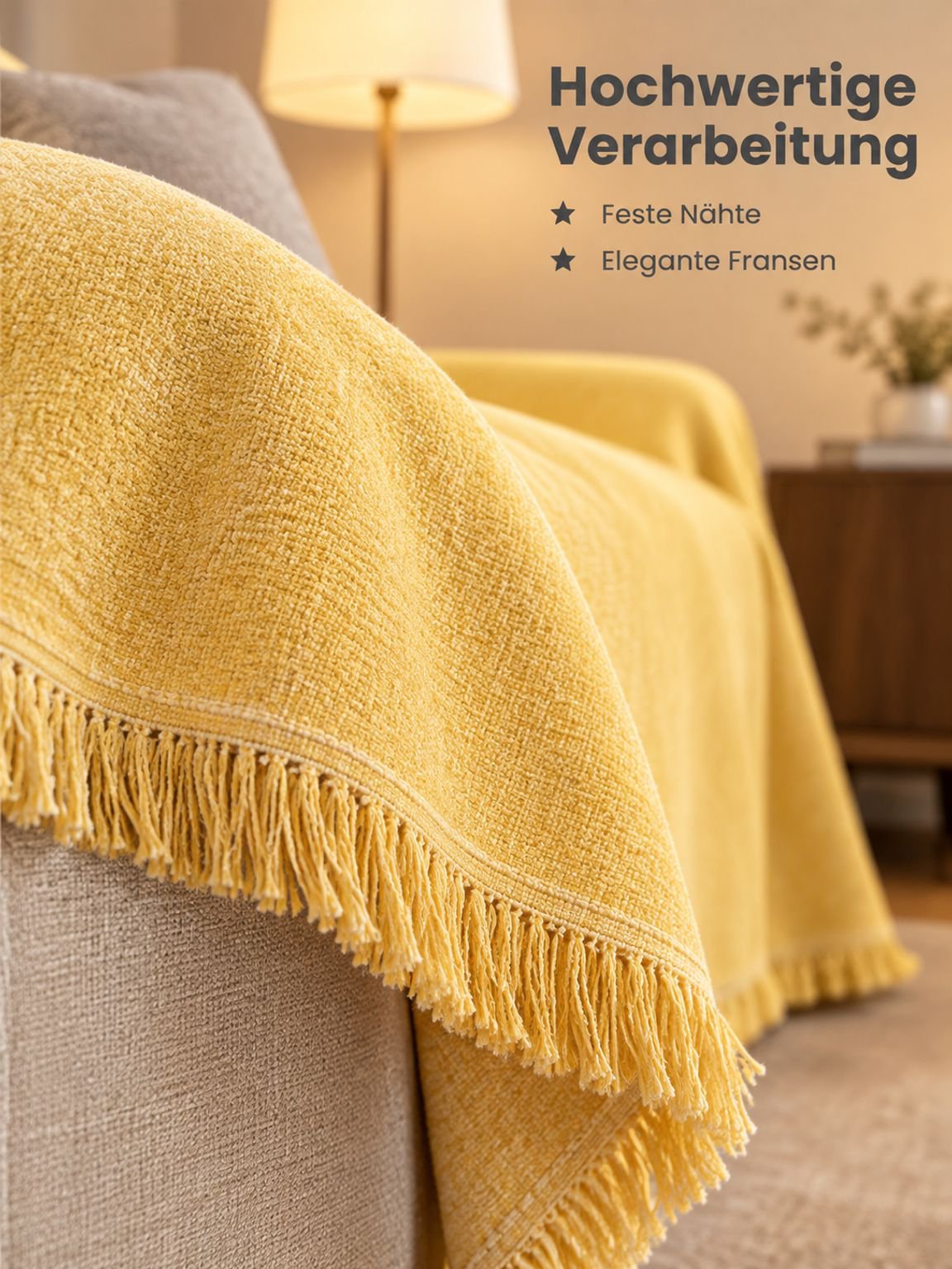 Weiche Chenille Textur für zusätzlichen Komfort auf Ihrem Sofa