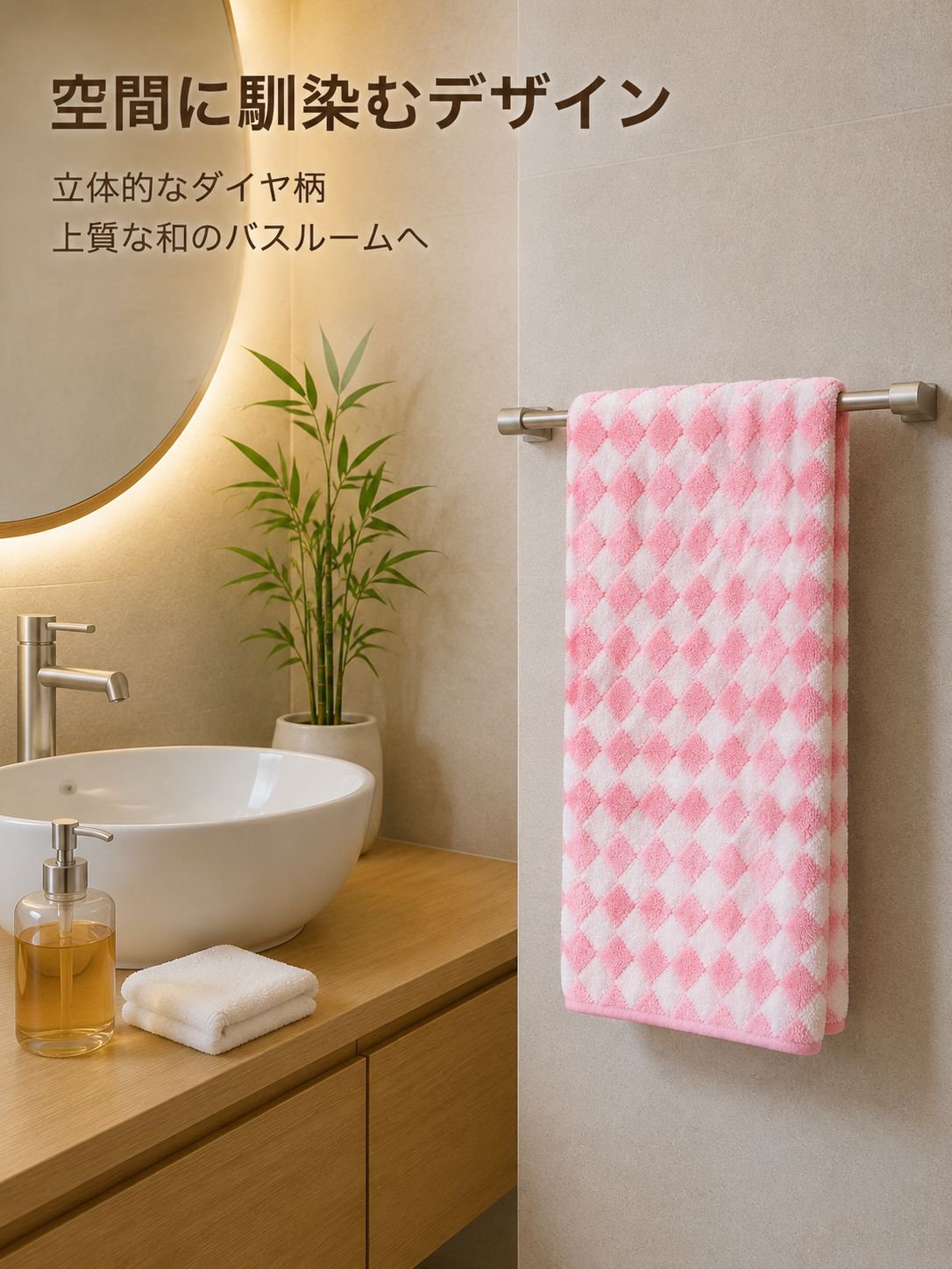 厚手で吸水性に優れたタオル