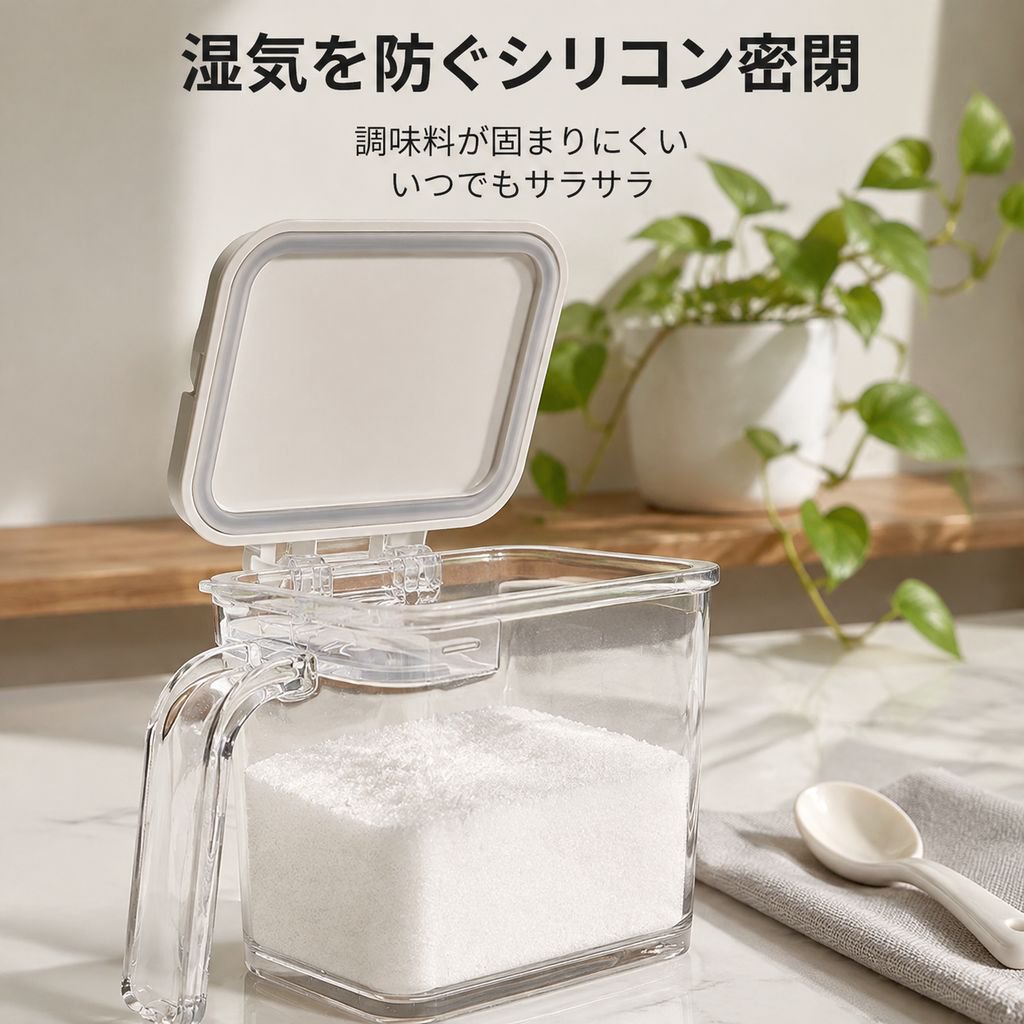 キッチン用透明ソルトシェーカー