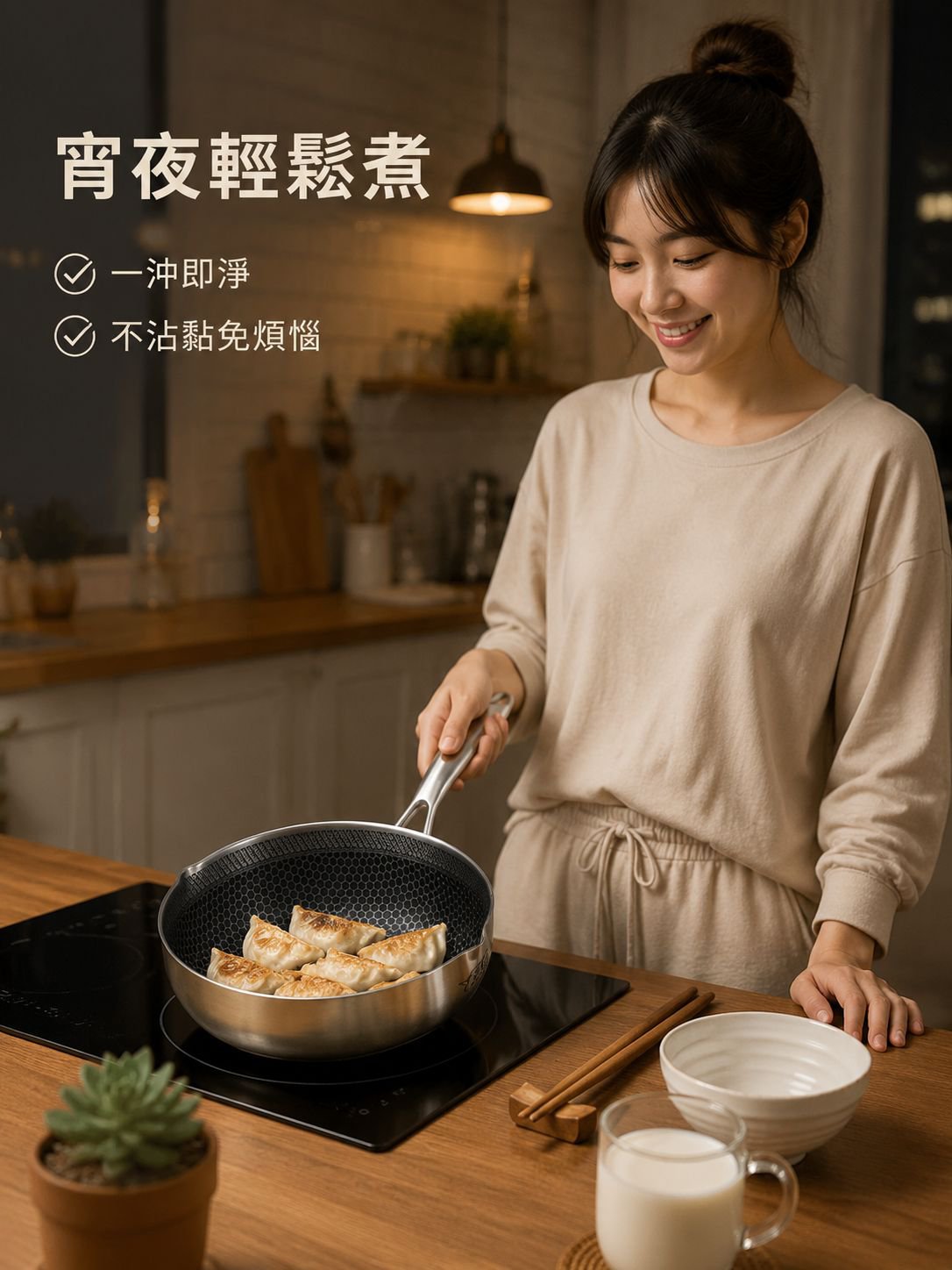 蜂巢圖案日式不粘鍋