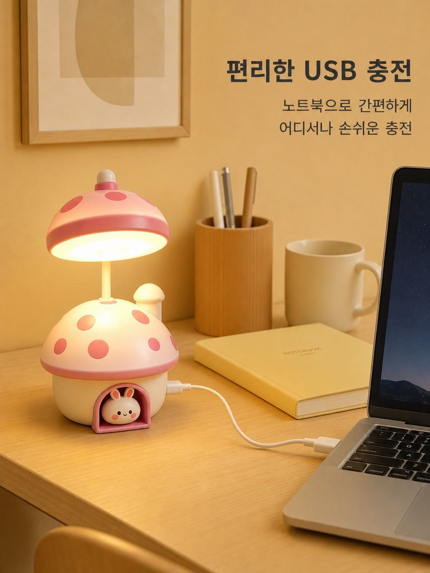 책상 위 미니 스탠드 인테리어