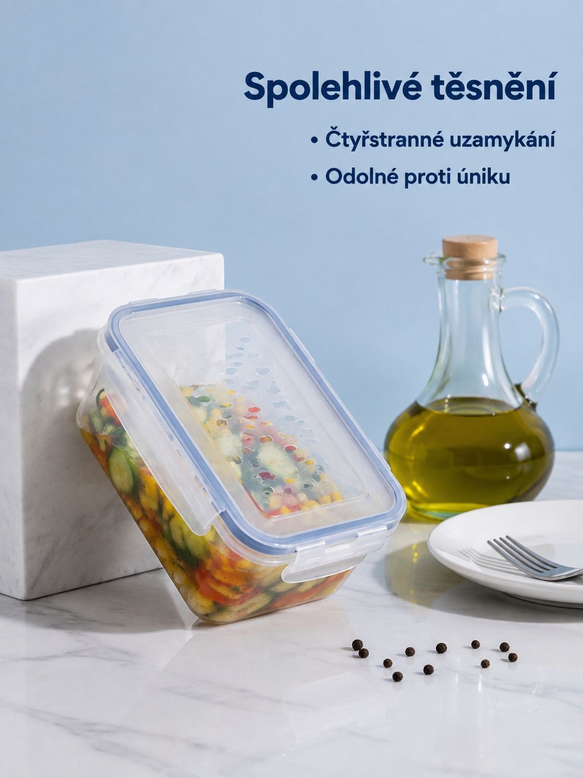Dvouvrstvá nádoba na skladování potravin
