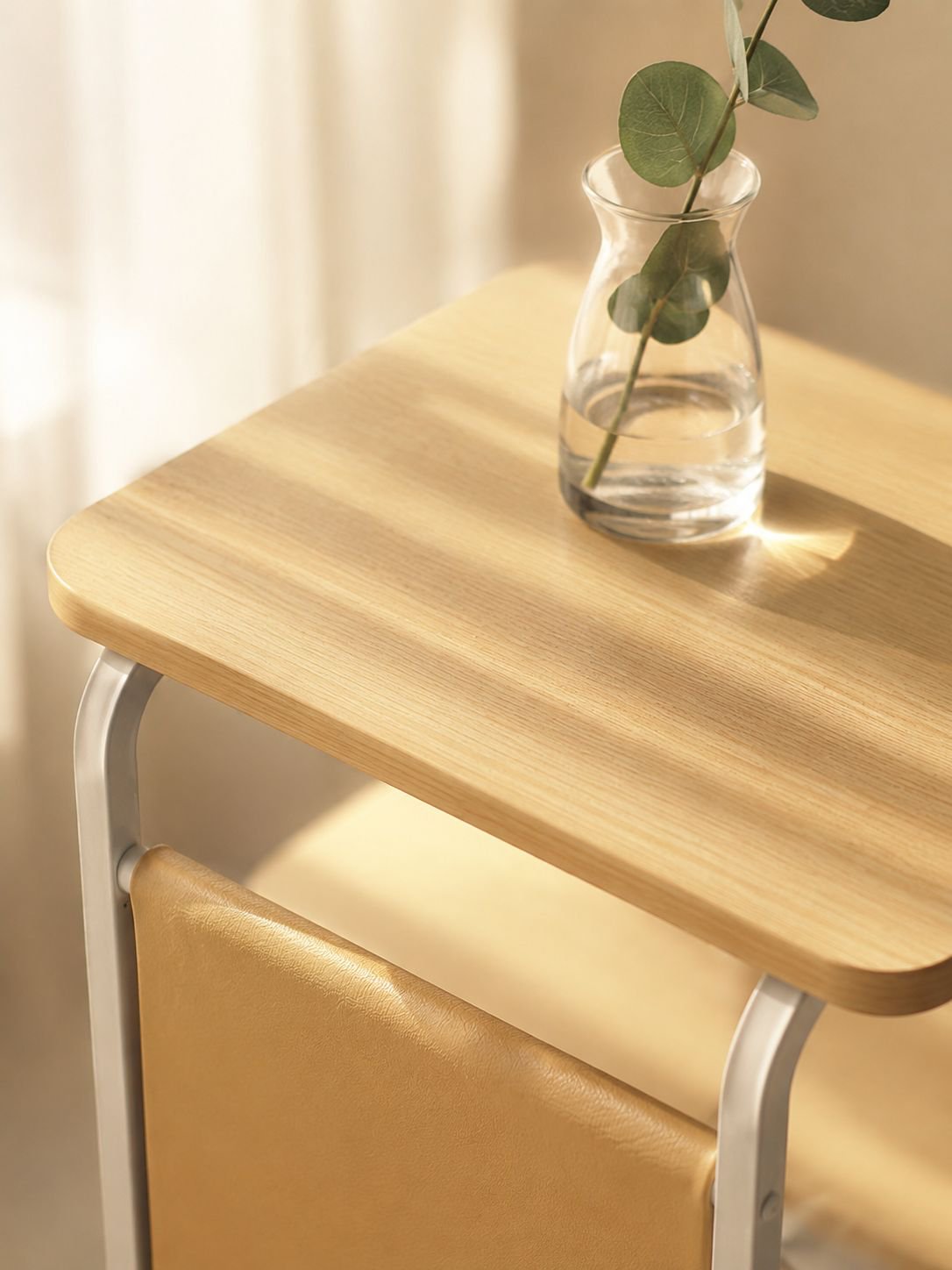 Flexibler Beistelltisch mit Metallgestell